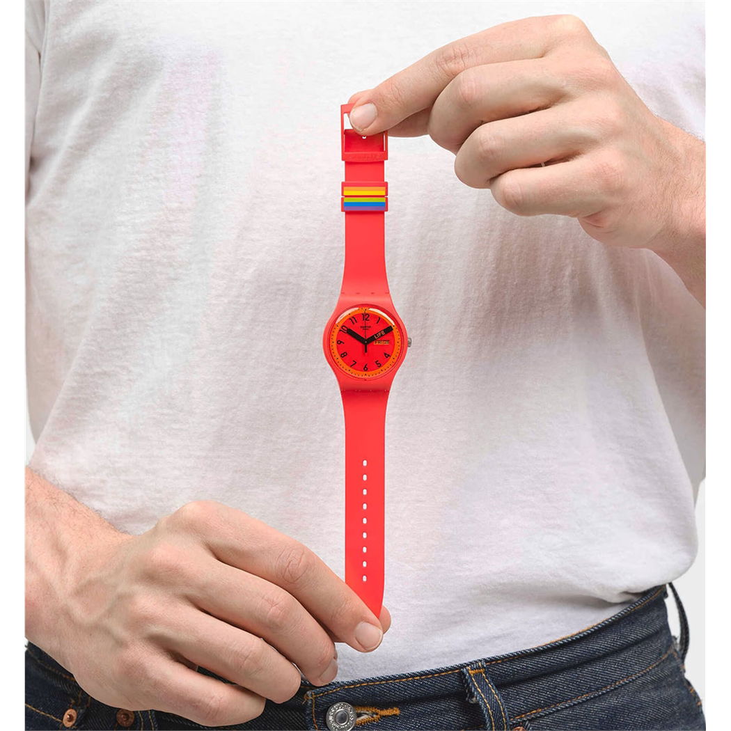 Swatch So29r705 Proudly Red Kol Saati