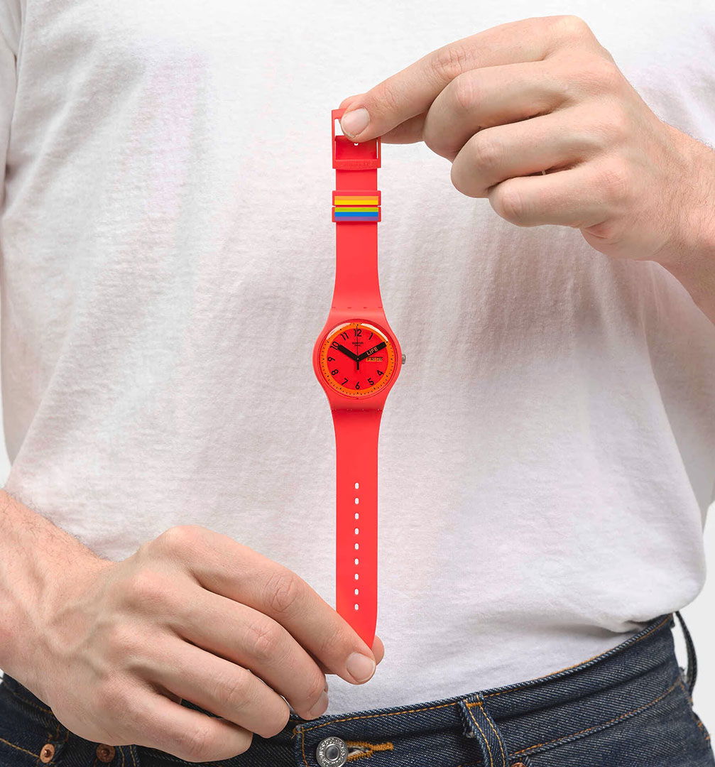 Swatch So29r705 Proudly Red Kol Saati