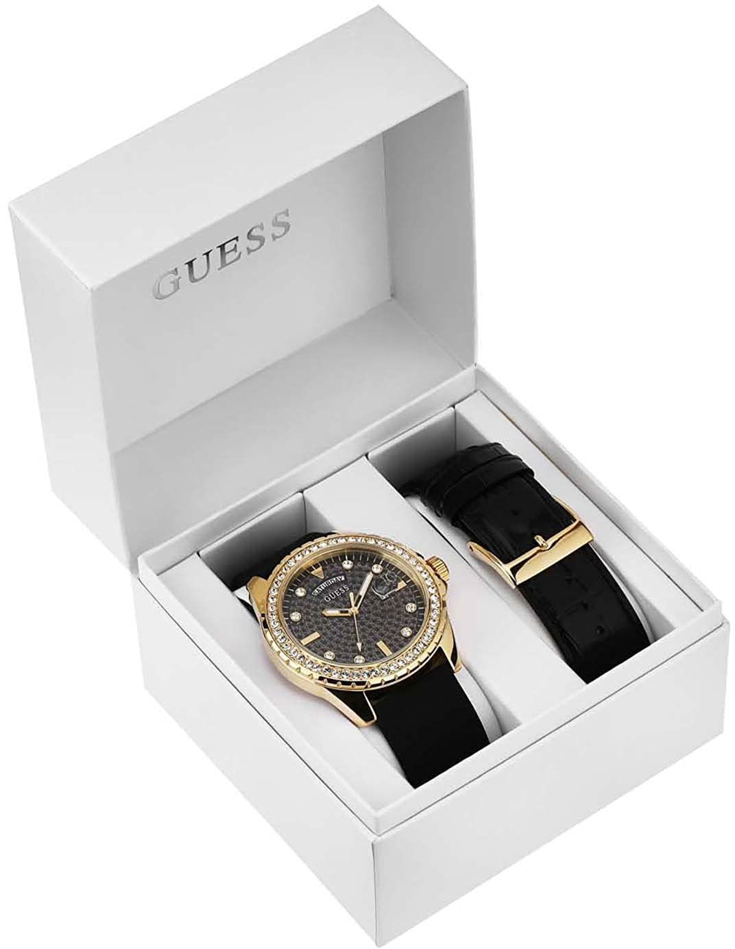 Guess Gugw0297g1 Deri Silikon Çift Kordonlu Kol Saati