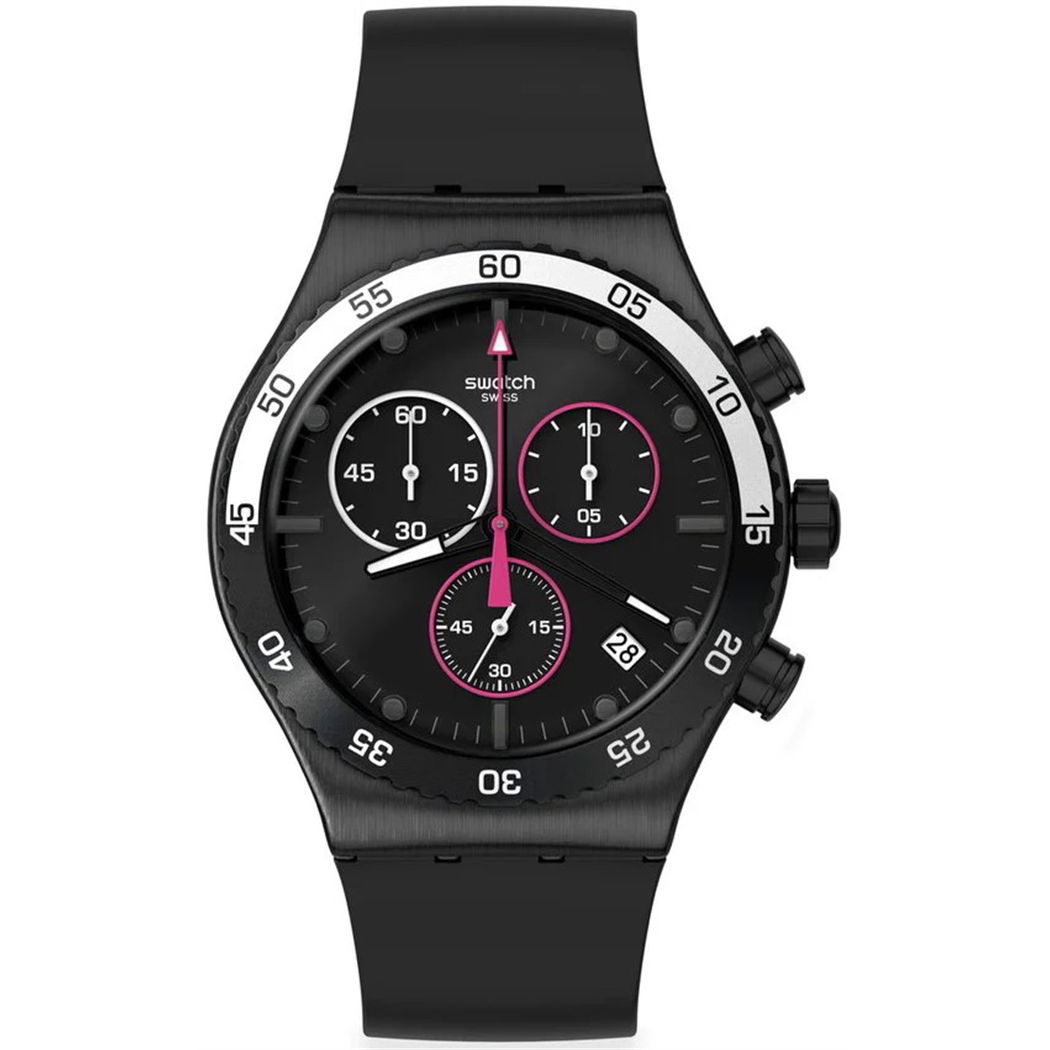 Swatch Yvb413 MAGENTA AT NIGHT Erkek Kol Saati