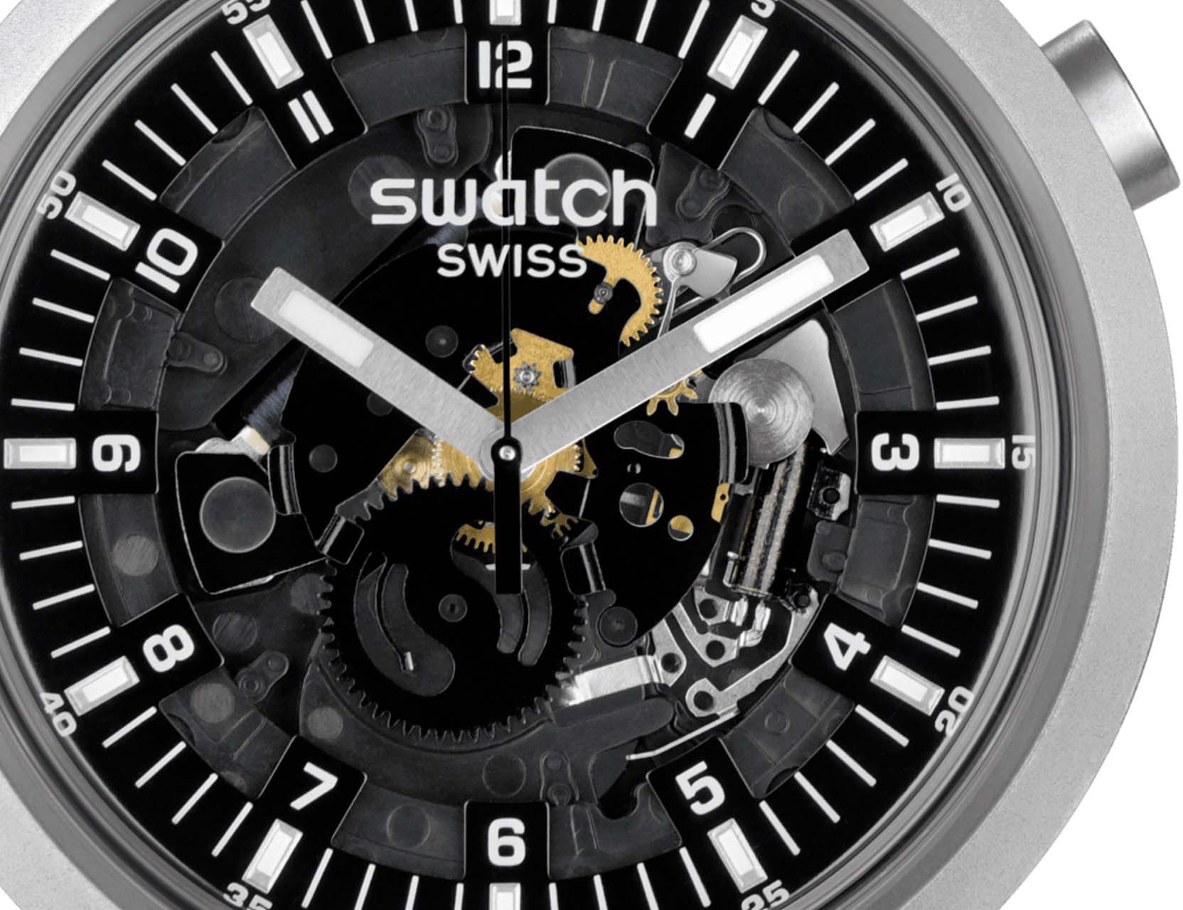 Swatch Big Bold Irony Sb07s105 Dark Irony Erkek Kol Saati