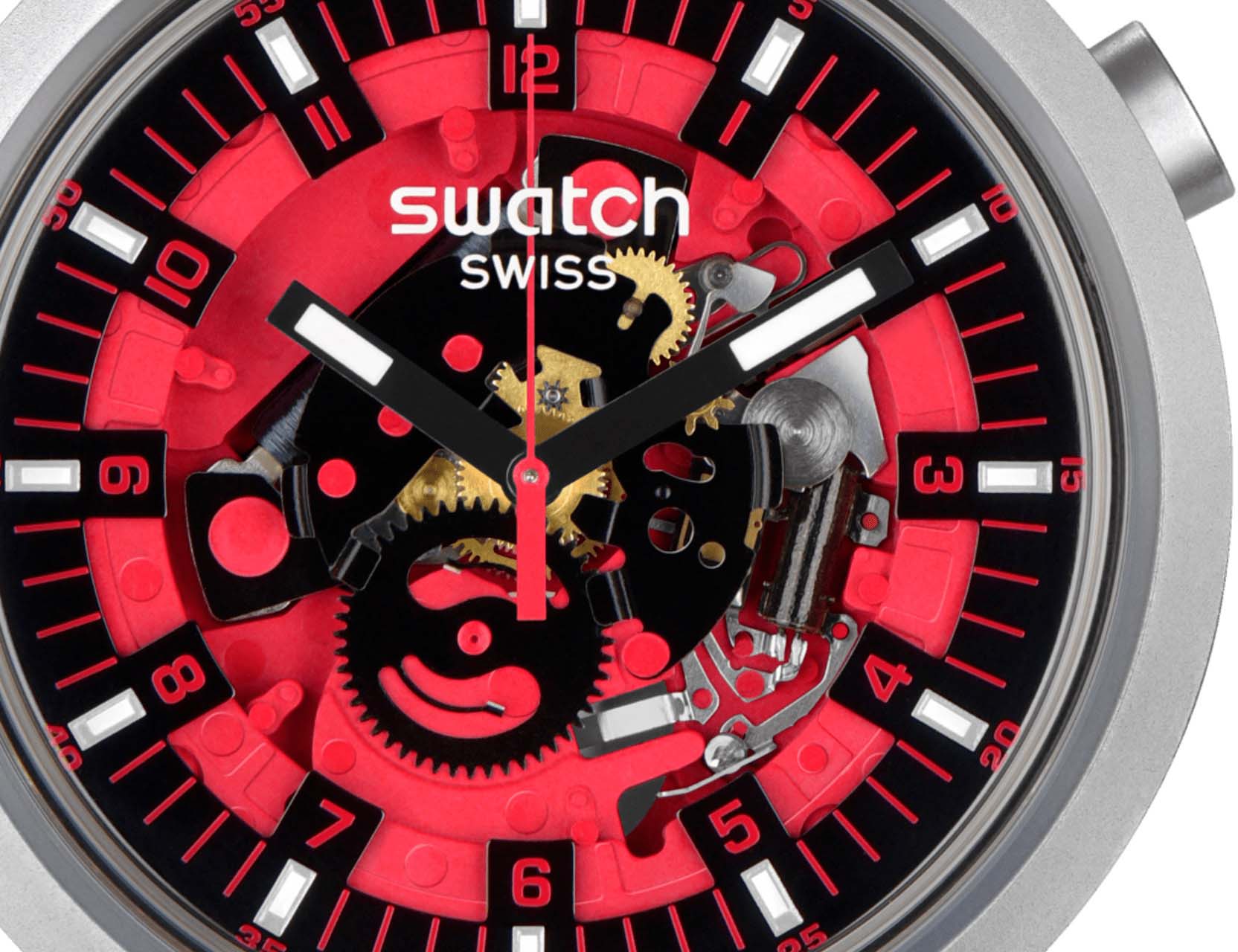 Swatch Big Bold Irony Sb07s110 Red Juicy Kol Saati