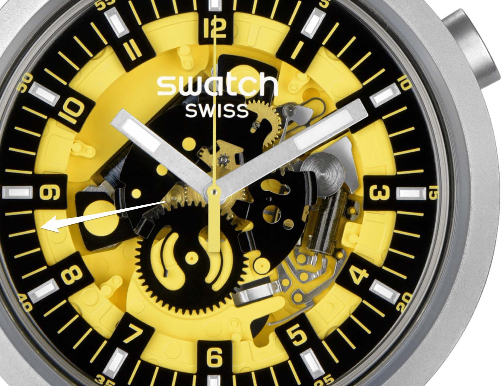 Swatch Big Bold Irony Sb07s109 Bolden Yellow Erkek Kol Saati
