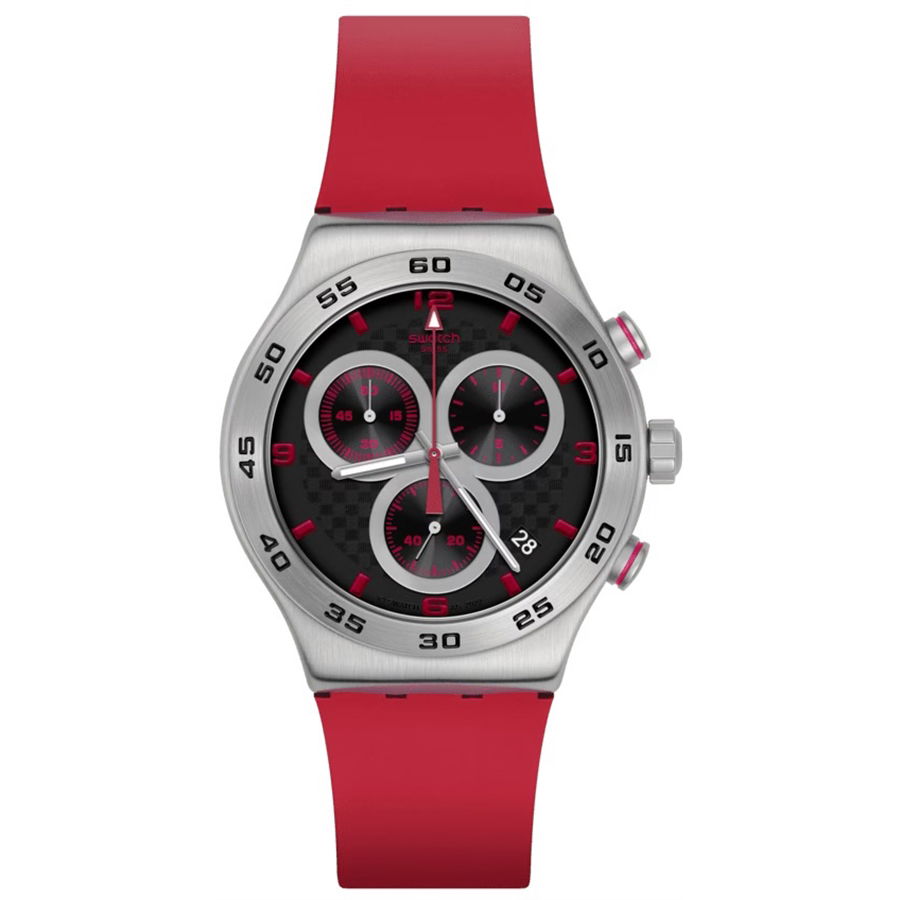 Swatch Yvs524 CRIMSON CARBONIC RED Gunduz Saat