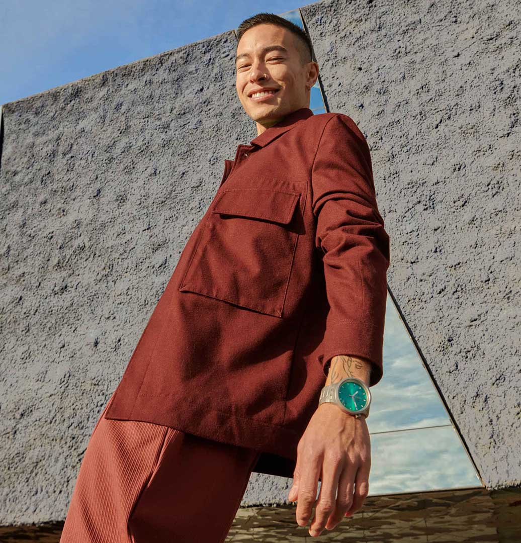 Swatch Sb07s100g Aqua Shimmer Big Bold Irony