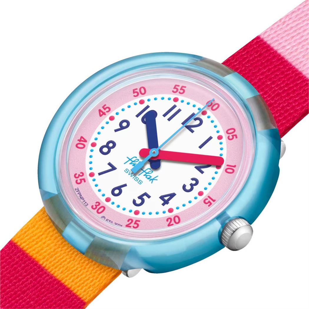 Flik Flak Fpnp113 STRIPY PINK Çocuk Kol Saati