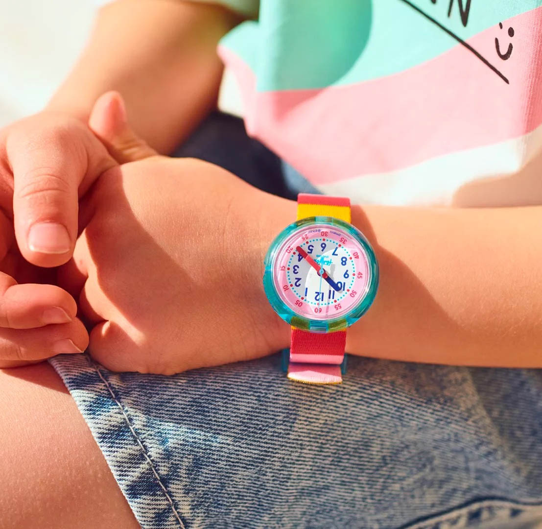 Flik Flak Fpnp113 STRIPY PINK Çocuk Kol Saati