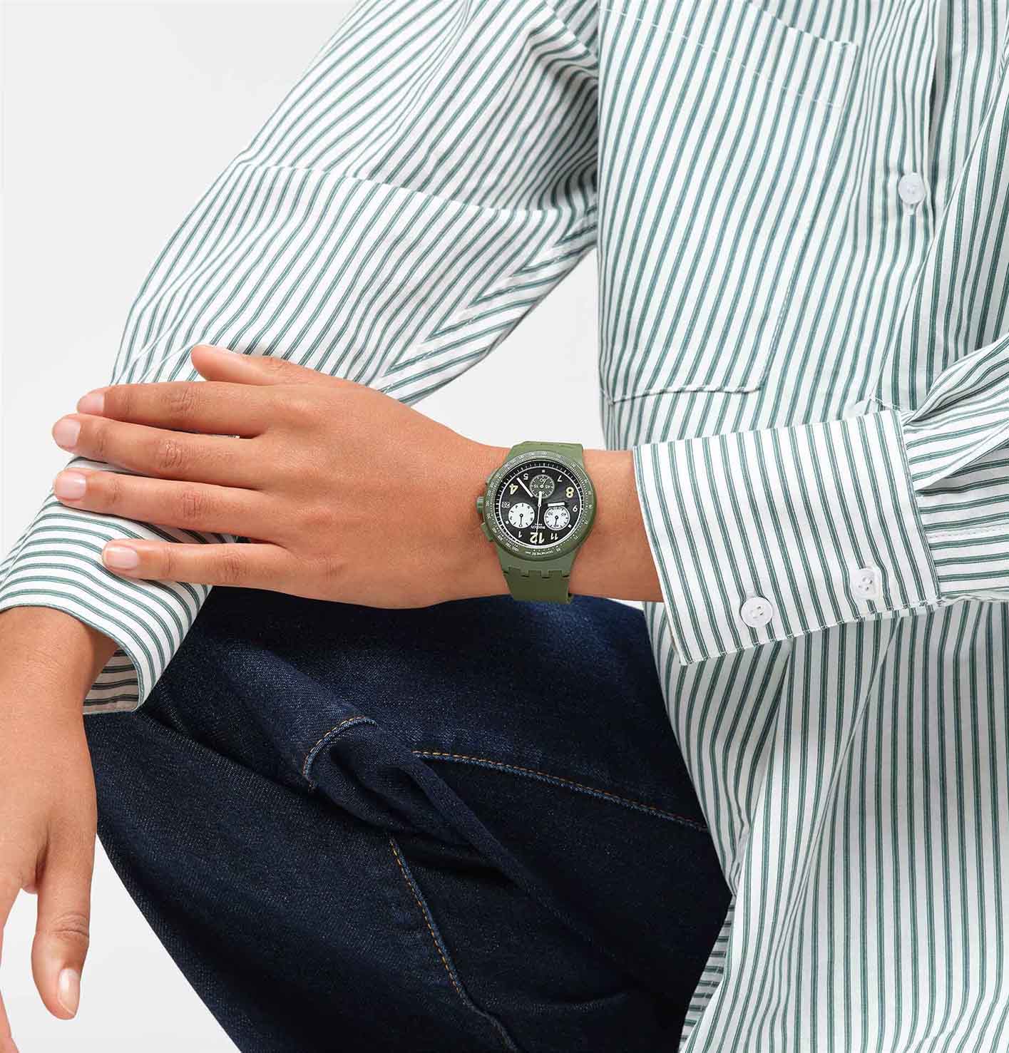 Swatch Susg406 Nothing Basic About Green Erkek Kol Saati