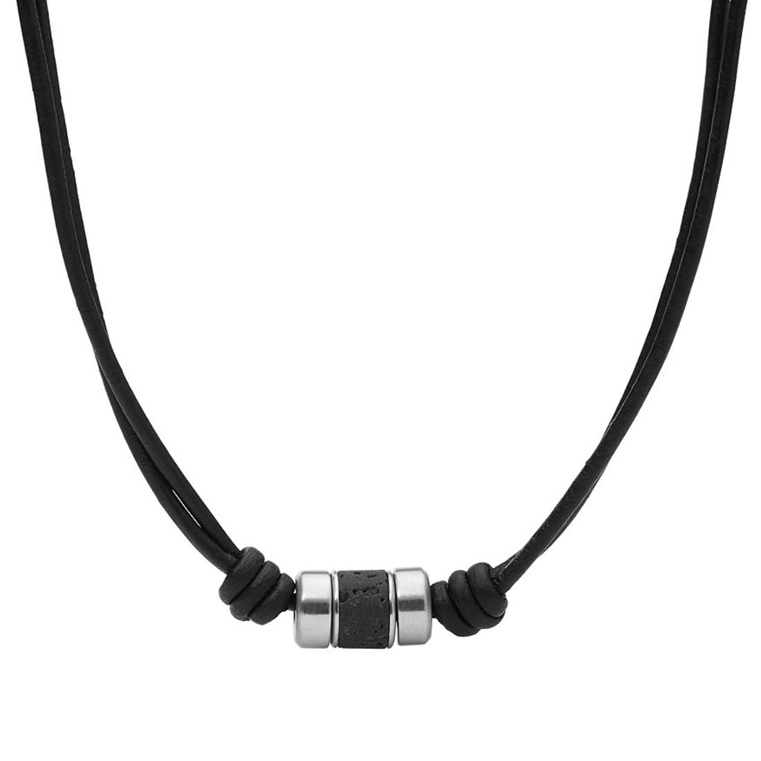 Fossil Jf03690-040 Erkek Deri Kolye