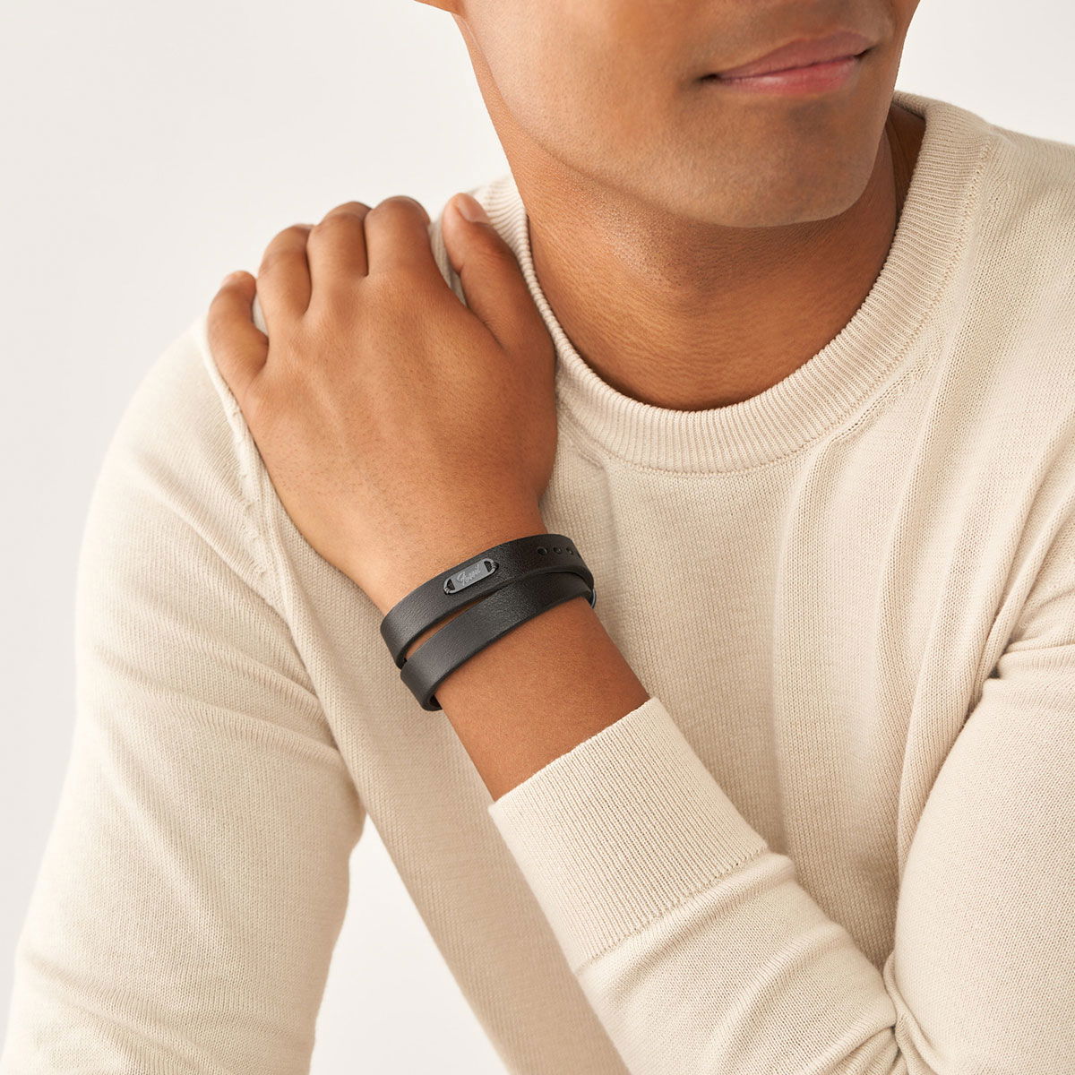 Fossil Jf04128-793 Erkek Deri Bileklik