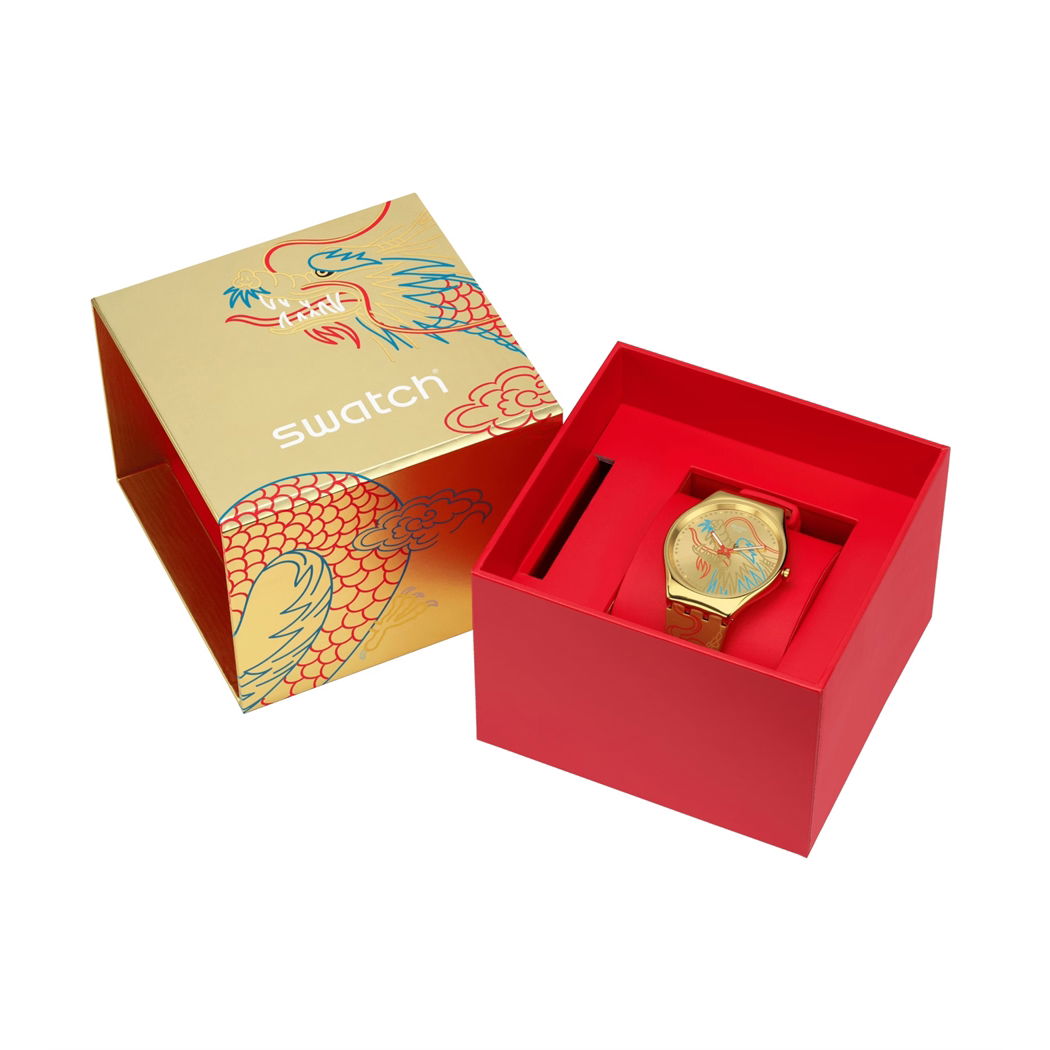 Swatch Syxz104 DRAGON IN GOLD