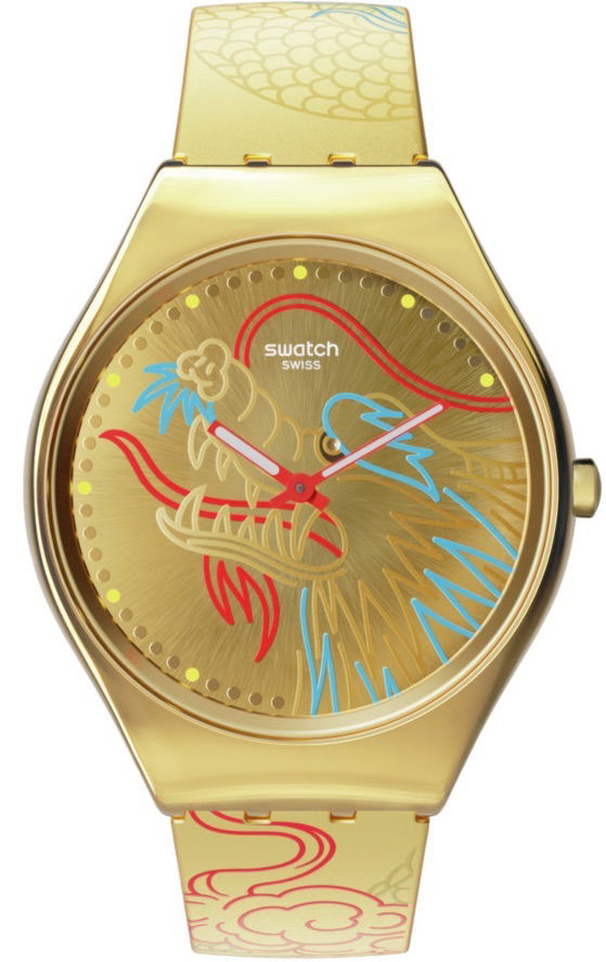 Swatch Syxz104 DRAGON IN GOLD