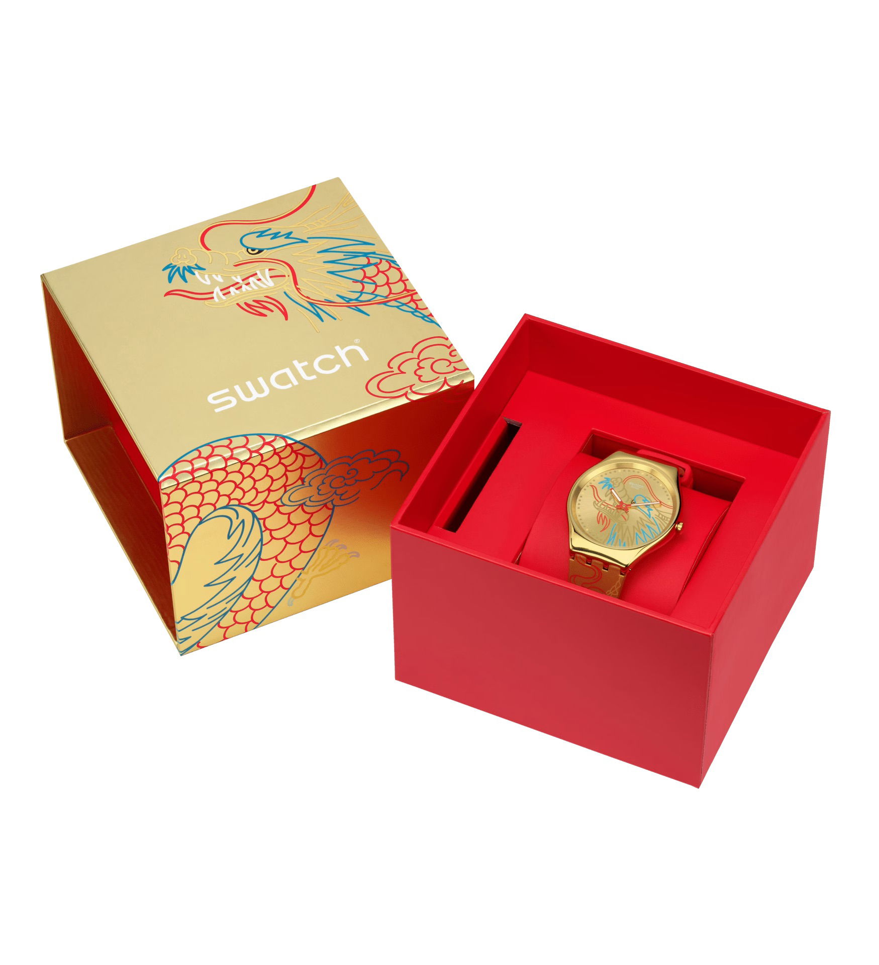 Swatch Syxz104 DRAGON IN GOLD