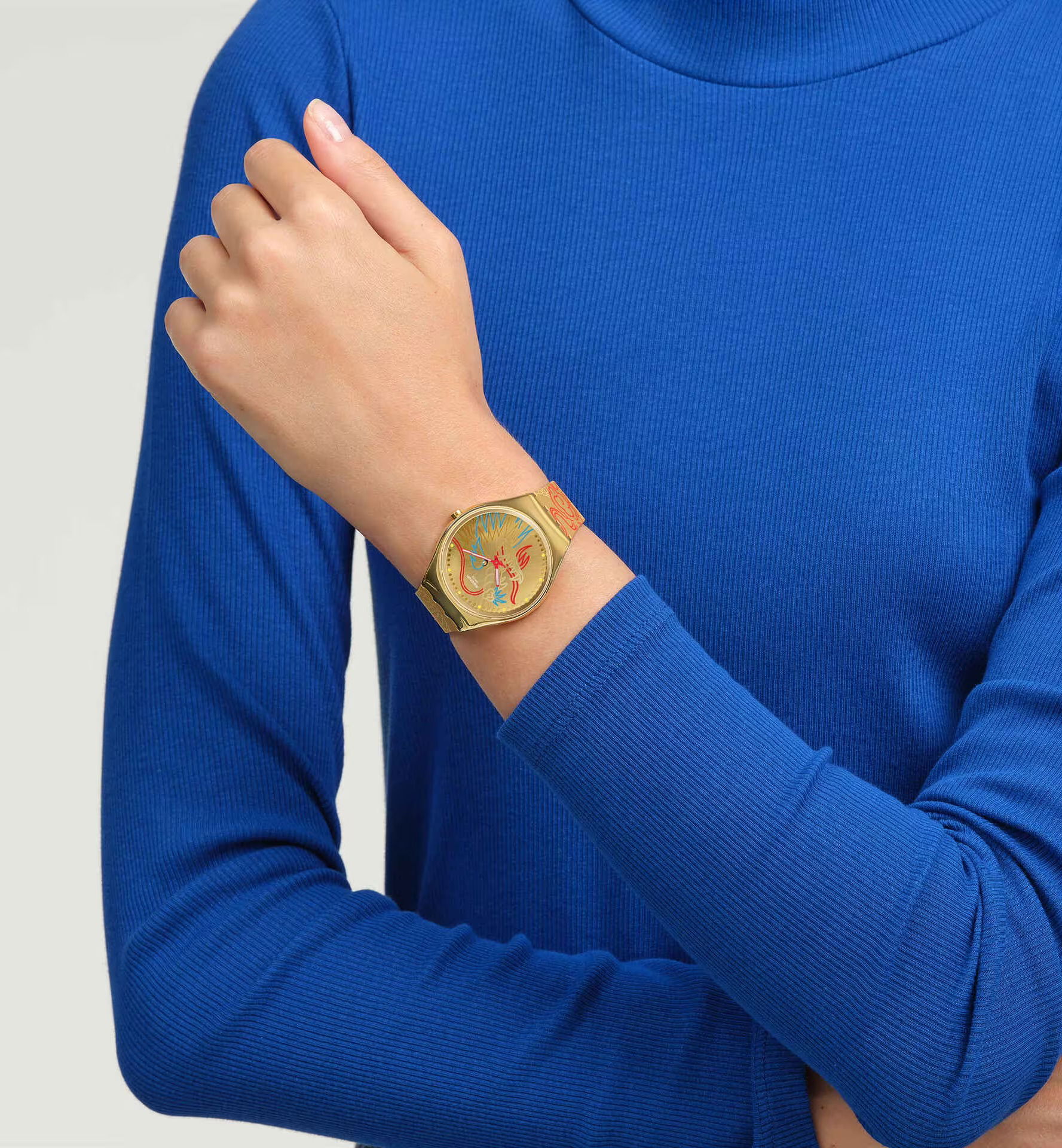 Swatch Syxz104 DRAGON IN GOLD