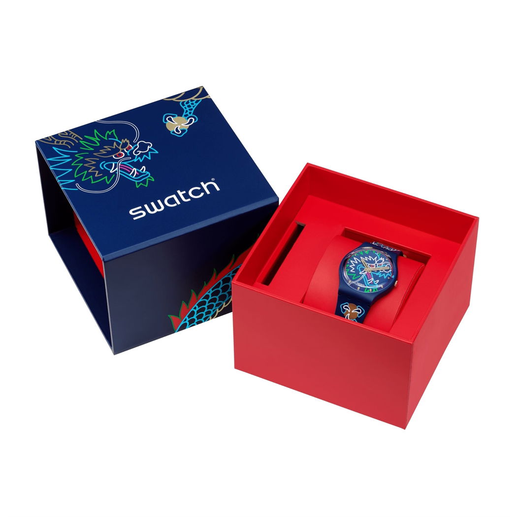 Swatch So28z125 DRAGON IN WAVES