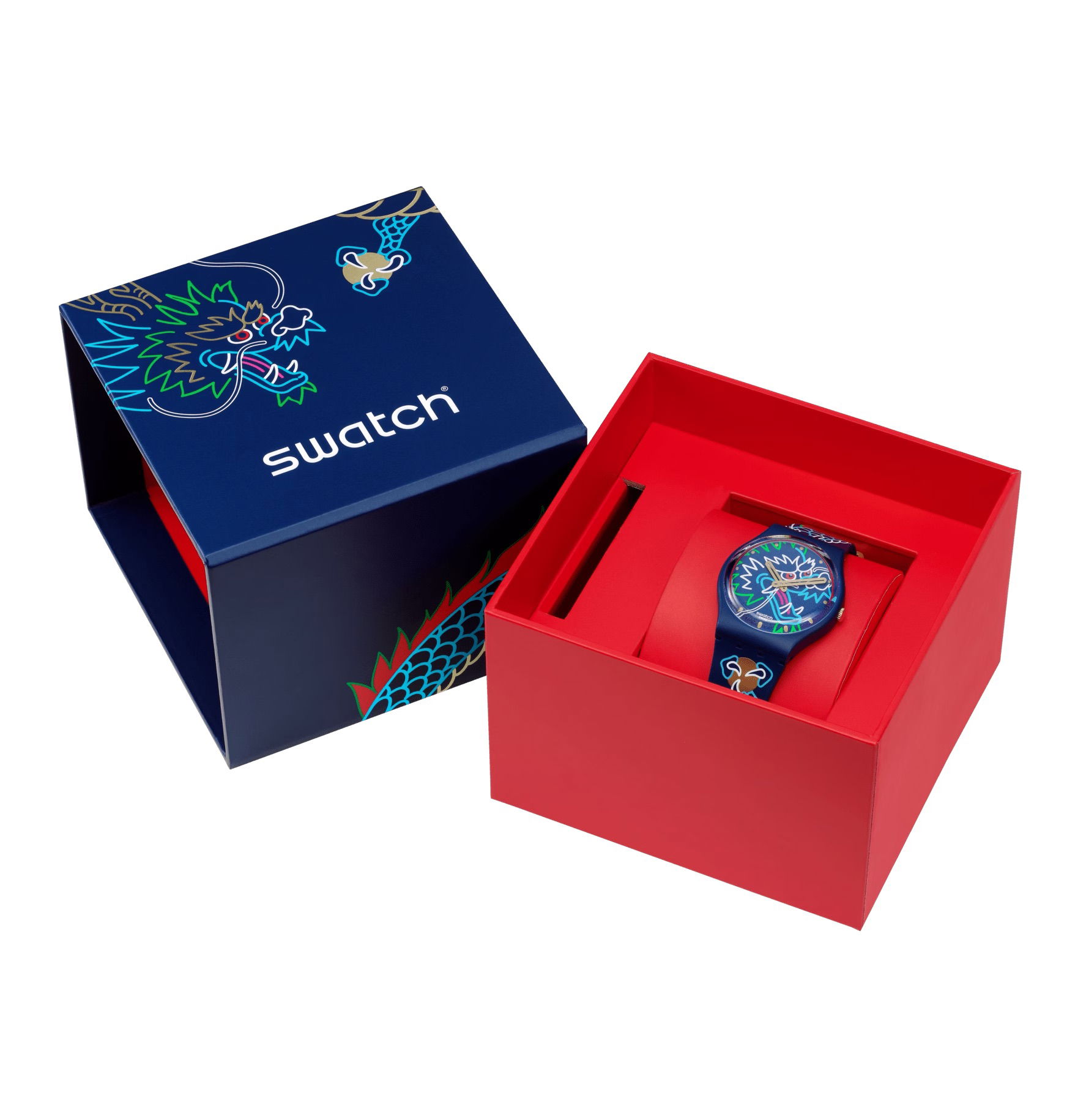 Swatch So28z125 DRAGON IN WAVES