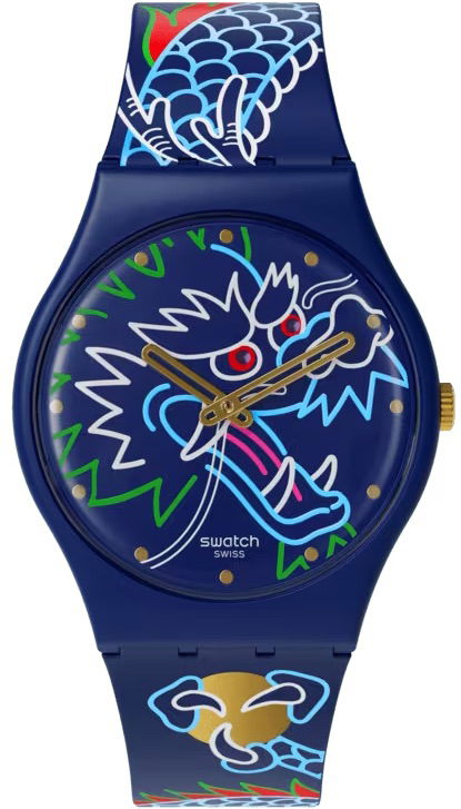 Swatch So28z125 DRAGON IN WAVES