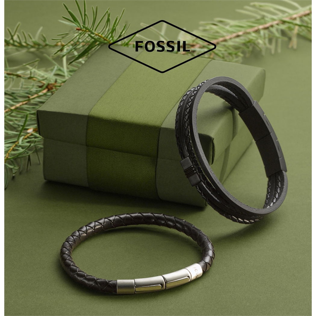 Fossil Jf03098-001 Erkek Deri Bileklik
