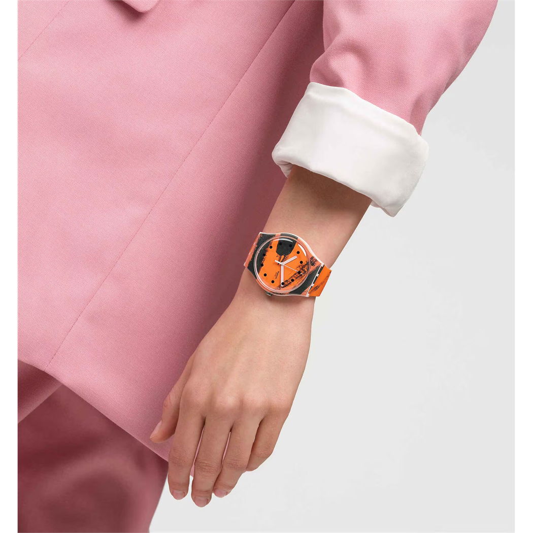 Swatch Suoz362 Barns-Graham's Orange And Red On Pink