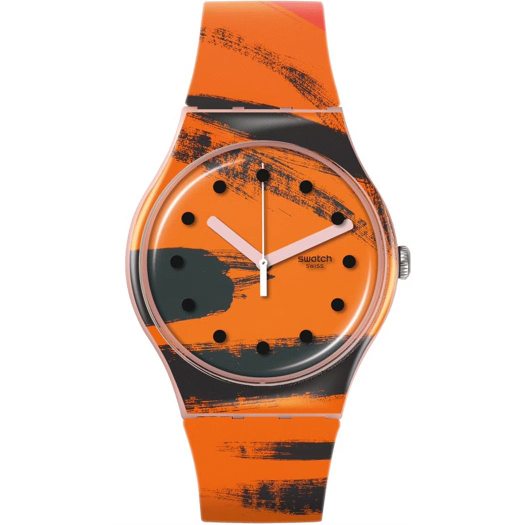 Swatch Suoz362 Barns-Graham's Orange And Red On Pink
