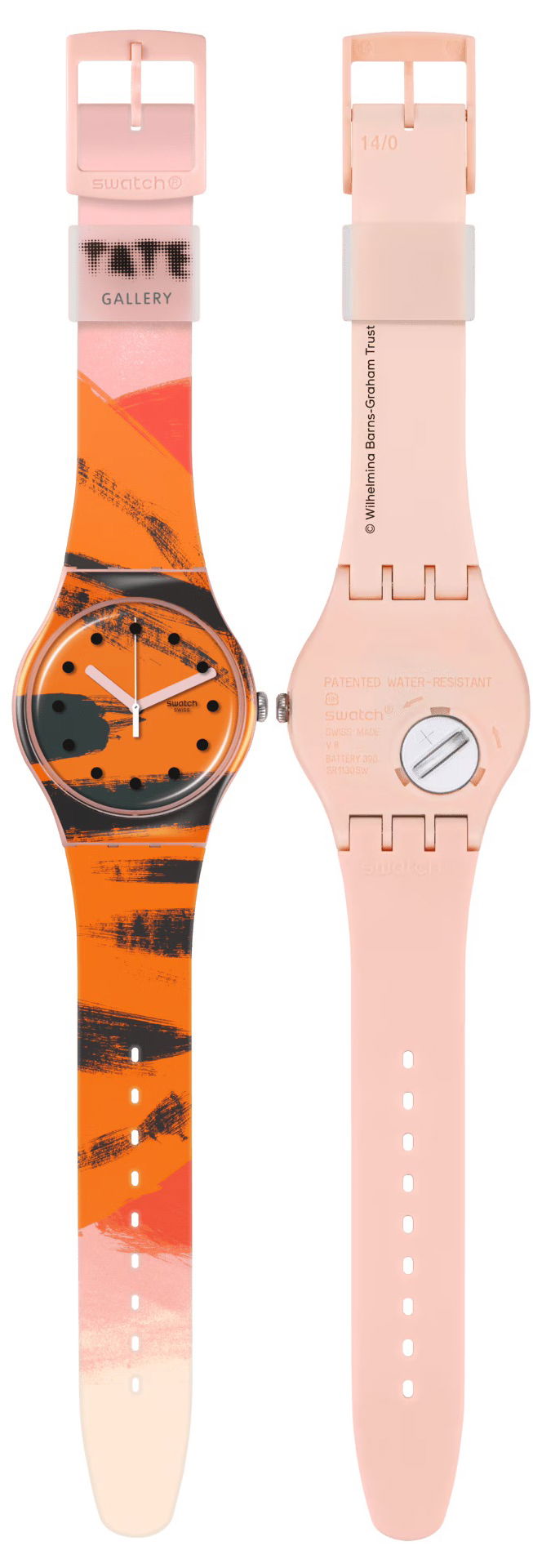 Swatch Suoz362 Barns-Graham's Orange And Red On Pink