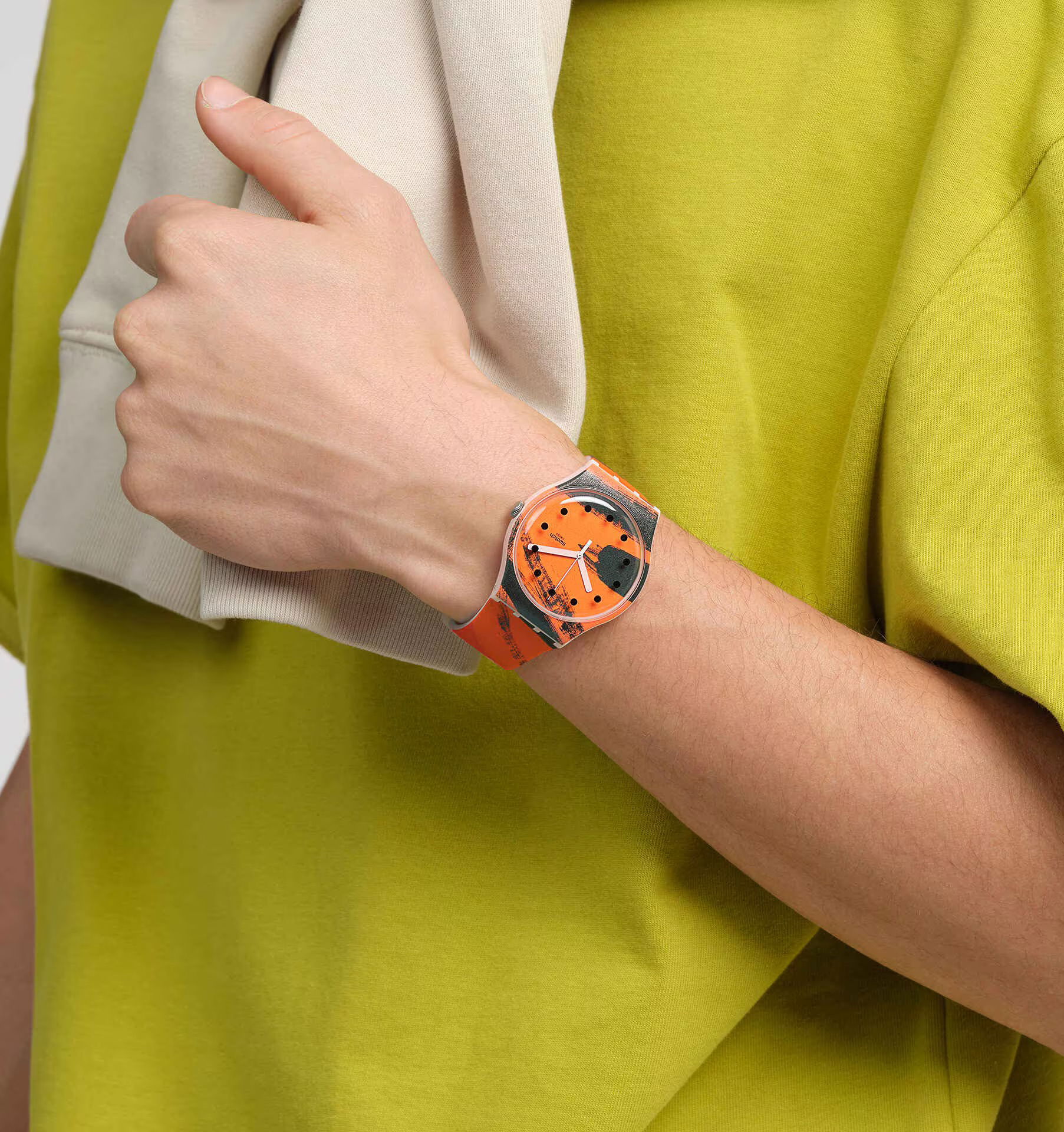 Swatch Suoz362 Barns-Graham's Orange And Red On Pink