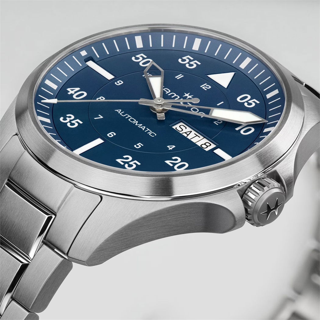 Hamilton H64635140 Khaki Aviation Pilot Day Date Auto 42mm Erkek Kol Saati