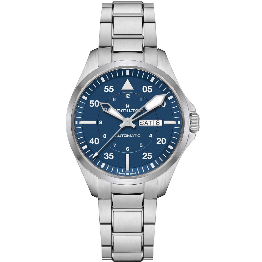 Hamilton H64635140 Khaki Aviation Pilot Day Date Auto 42mm Erkek Kol Saati