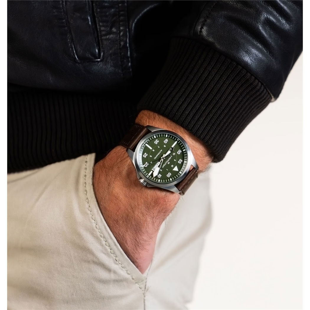 Hamilton Khaki Aviation Pilot Day Date Auto H64635560
