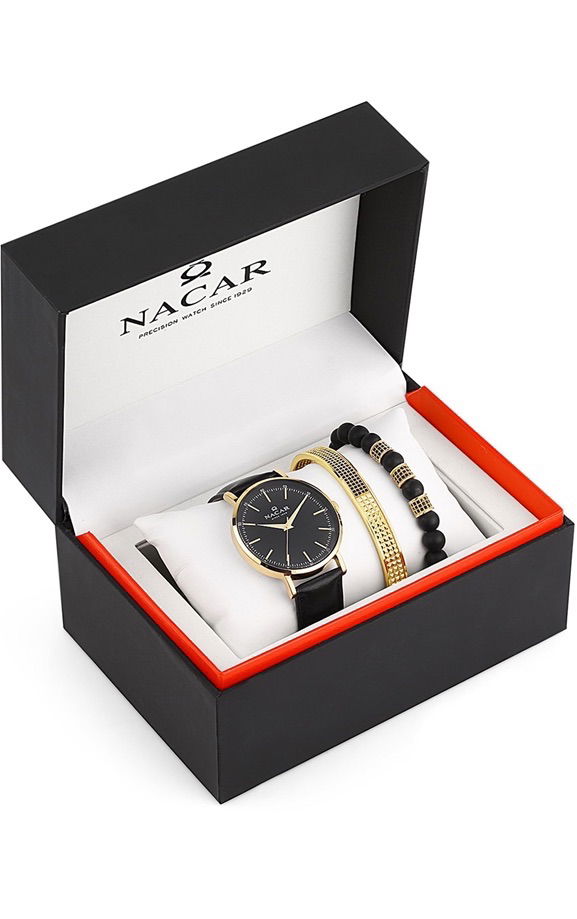 Nacar Nc36-291038-Dbl1-Set Bileklik Set Erkek Kol Saati