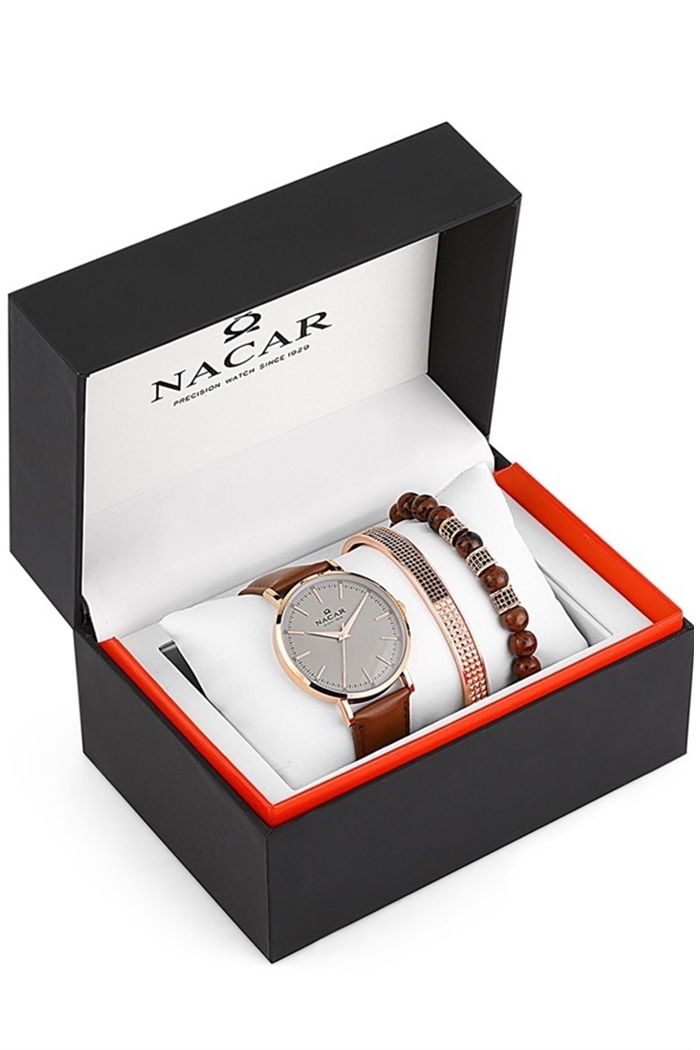 Nacar Nc36-291038-Rgl2-Set Bileklik Set Erkek Kol Saati