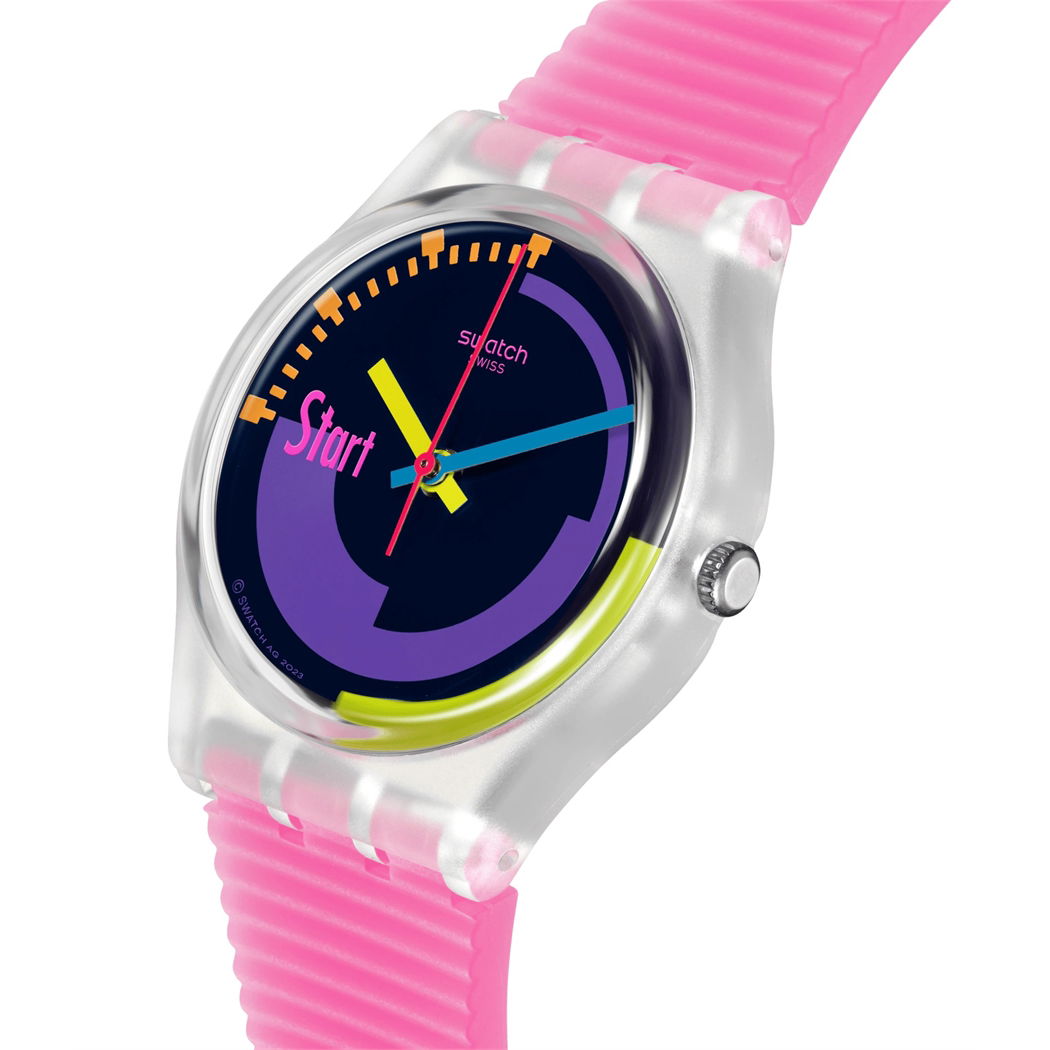 Swatch So28k111 Swatch Neon Pink Podium