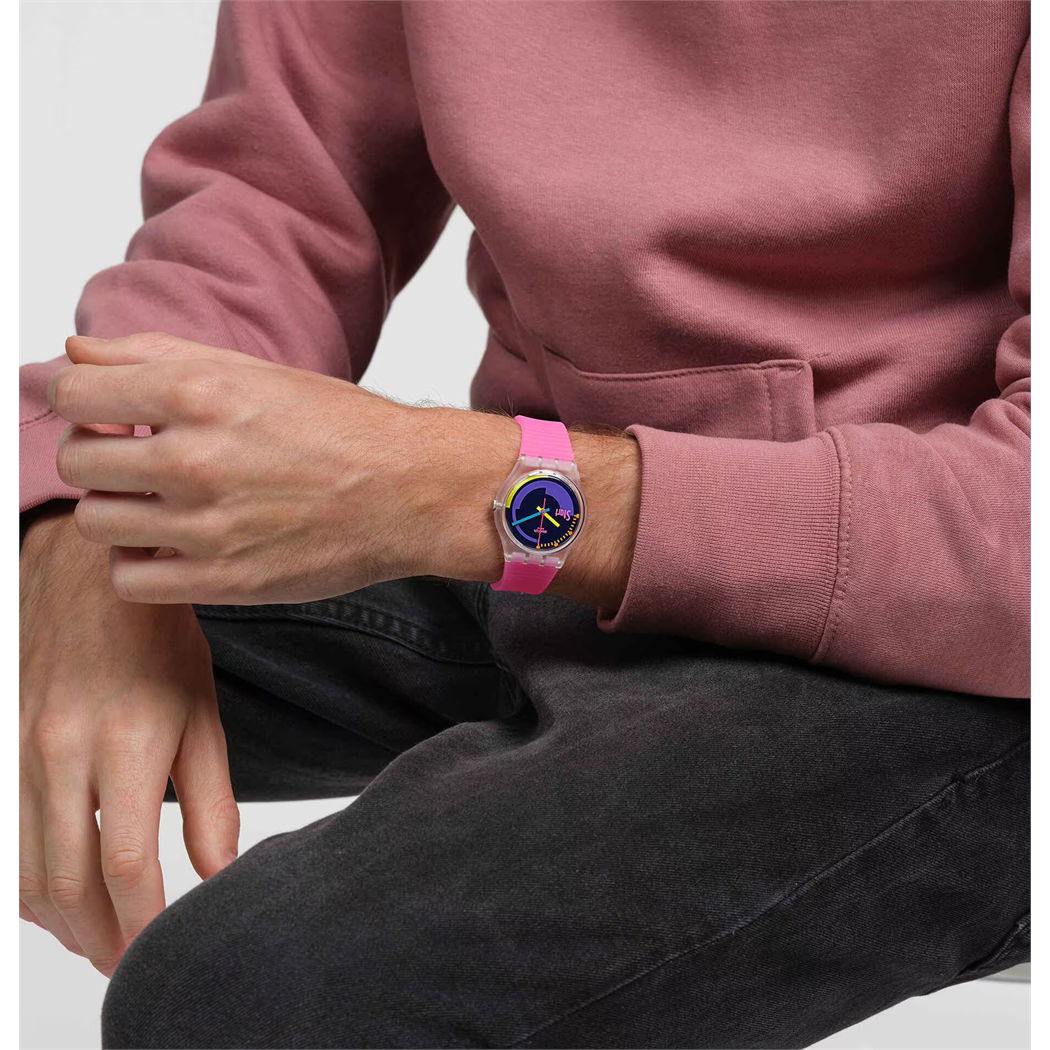 Swatch So28k111 Swatch Neon Pink Podium