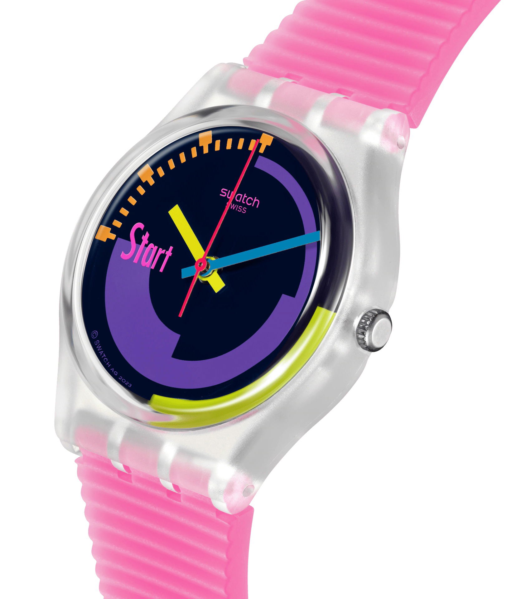 Swatch So28k111 Swatch Neon Pink Podium