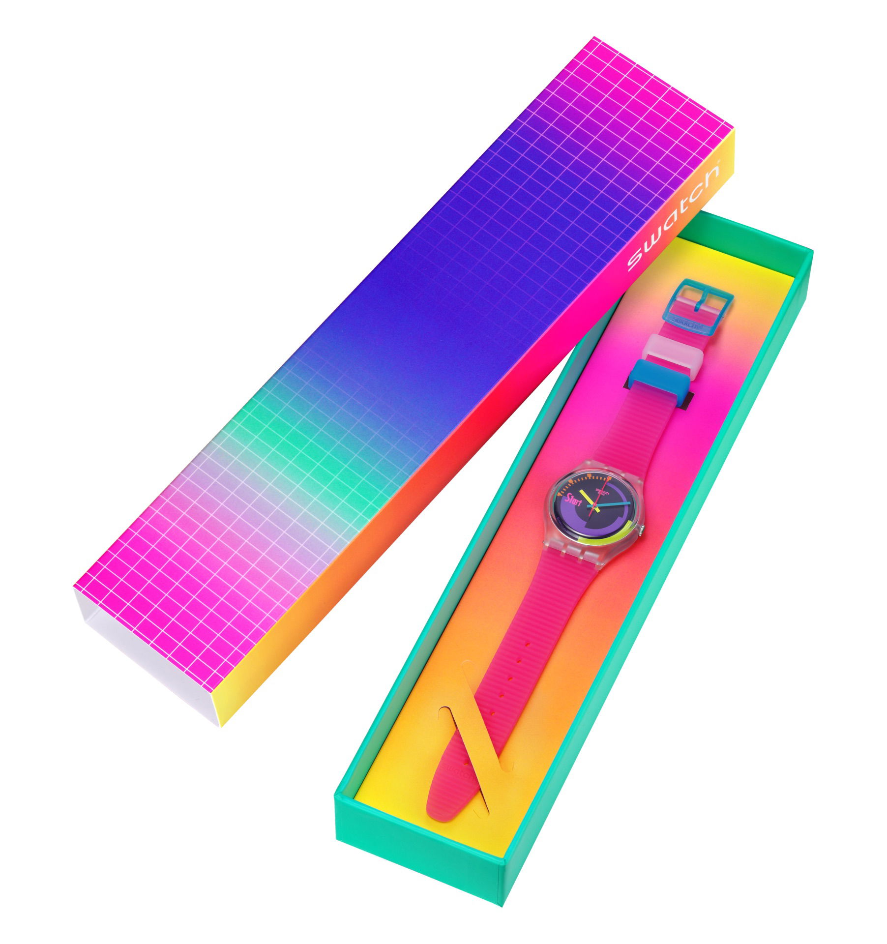 Swatch So28k111 Swatch Neon Pink Podium
