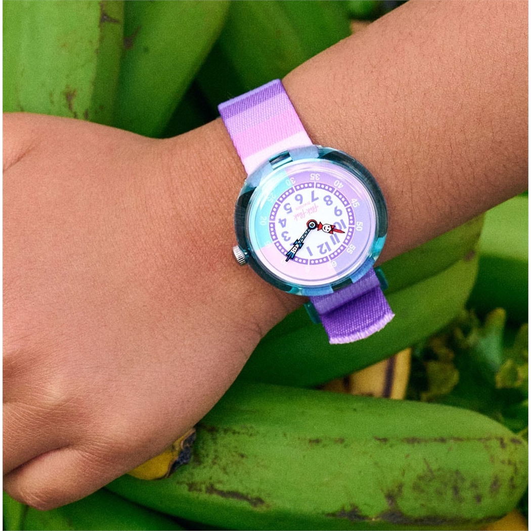 Flik Flak Fbnp225 Stripy Purple Çocuk Kol Saati
