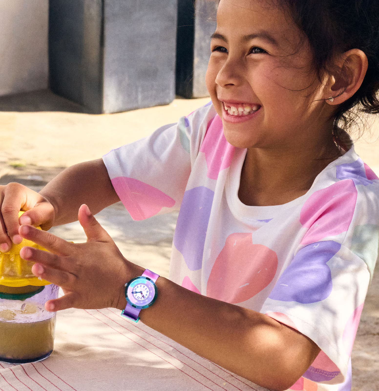 Flik Flak Fbnp225 Stripy Purple Çocuk Kol Saati