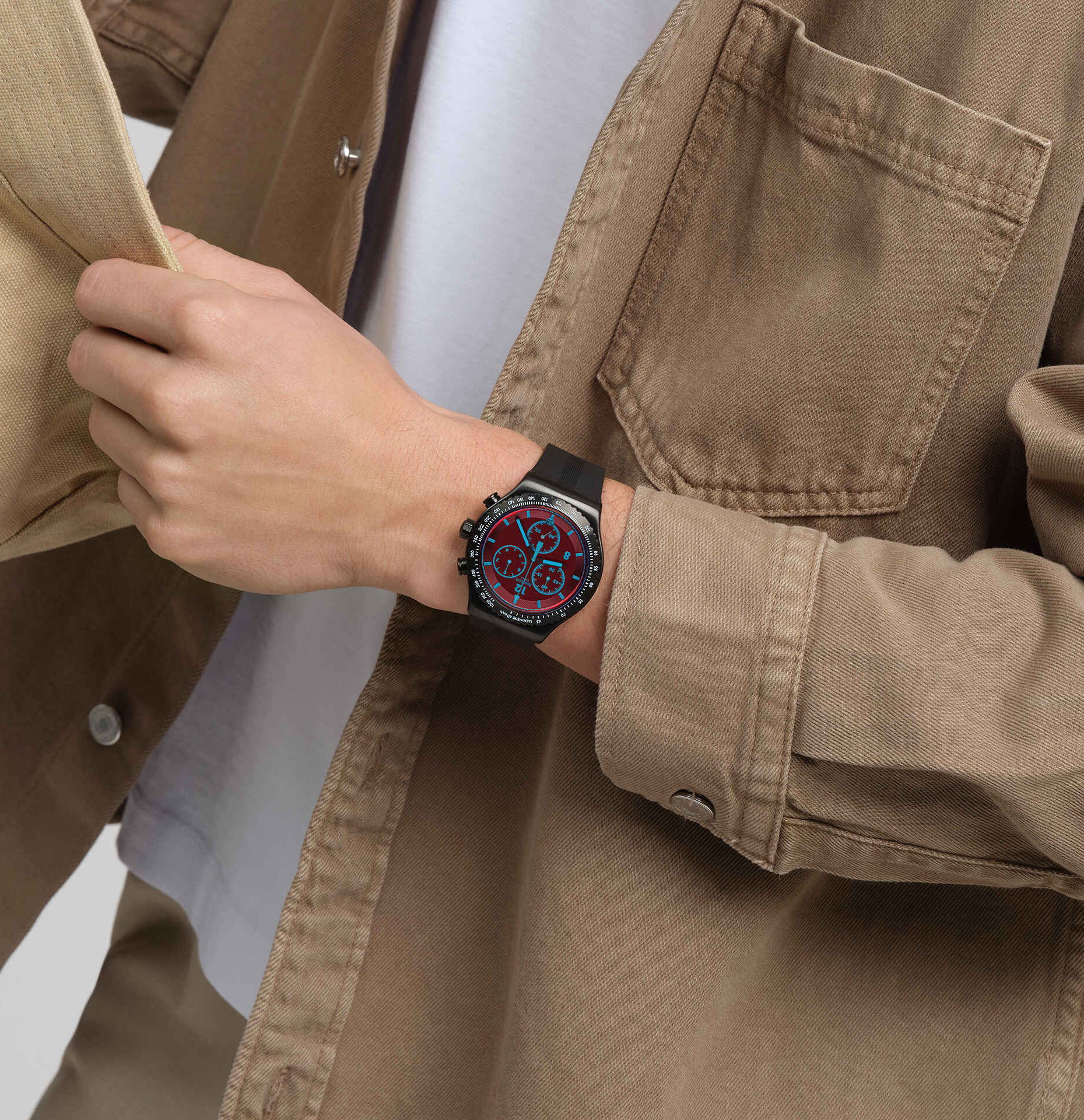 Swatch Yvb417 Crimson Mystique Erkek Kol Saati