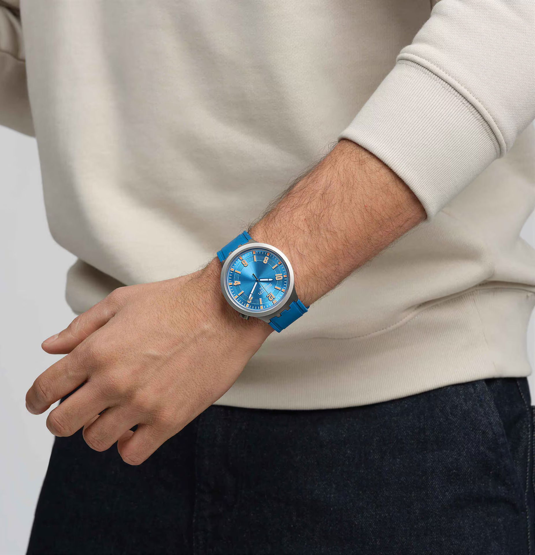 Swatch Sb07s115  Blue In The Works Erkek Kol Saati