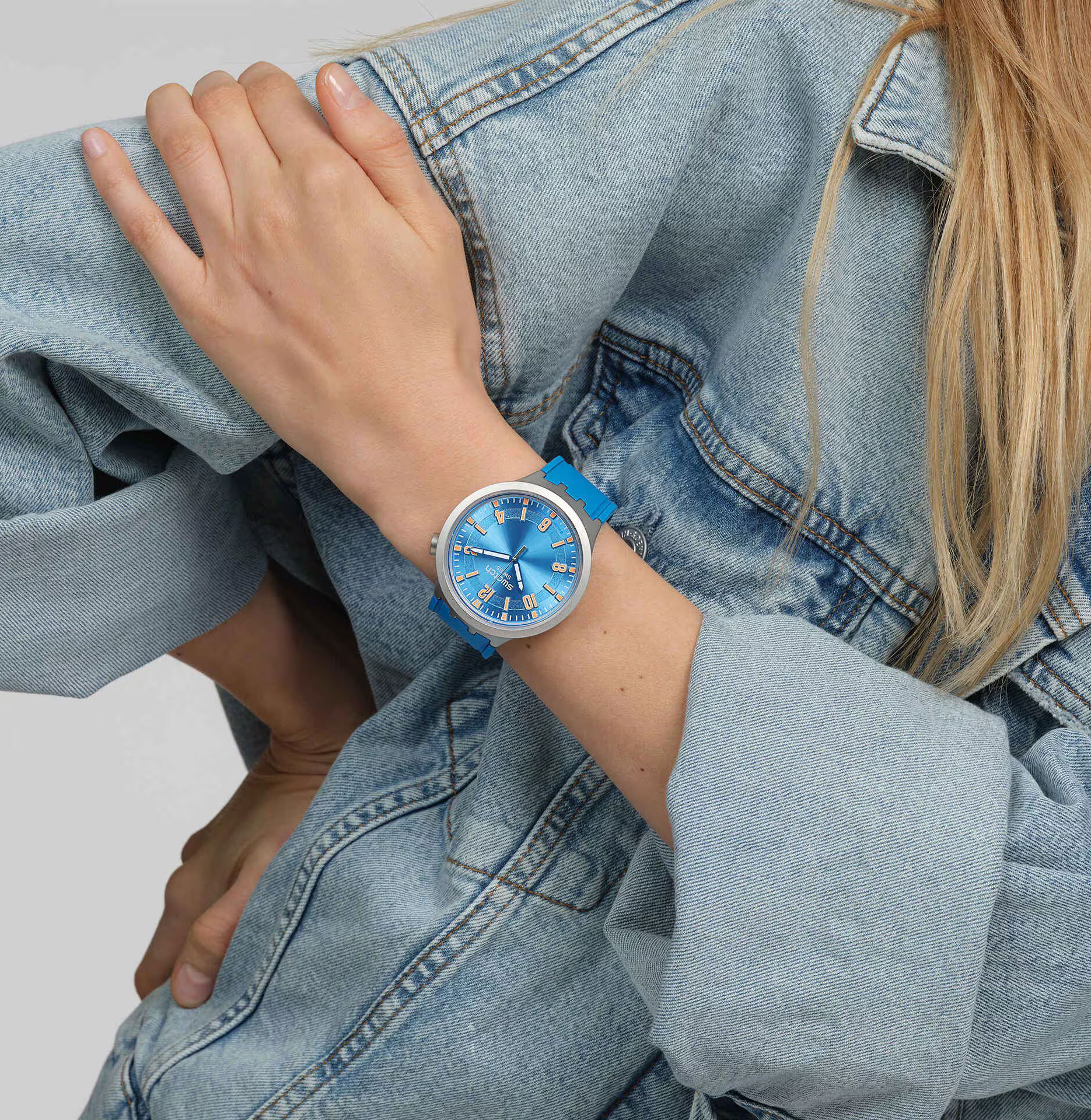 Swatch Sb07s115  Blue In The Works Erkek Kol Saati