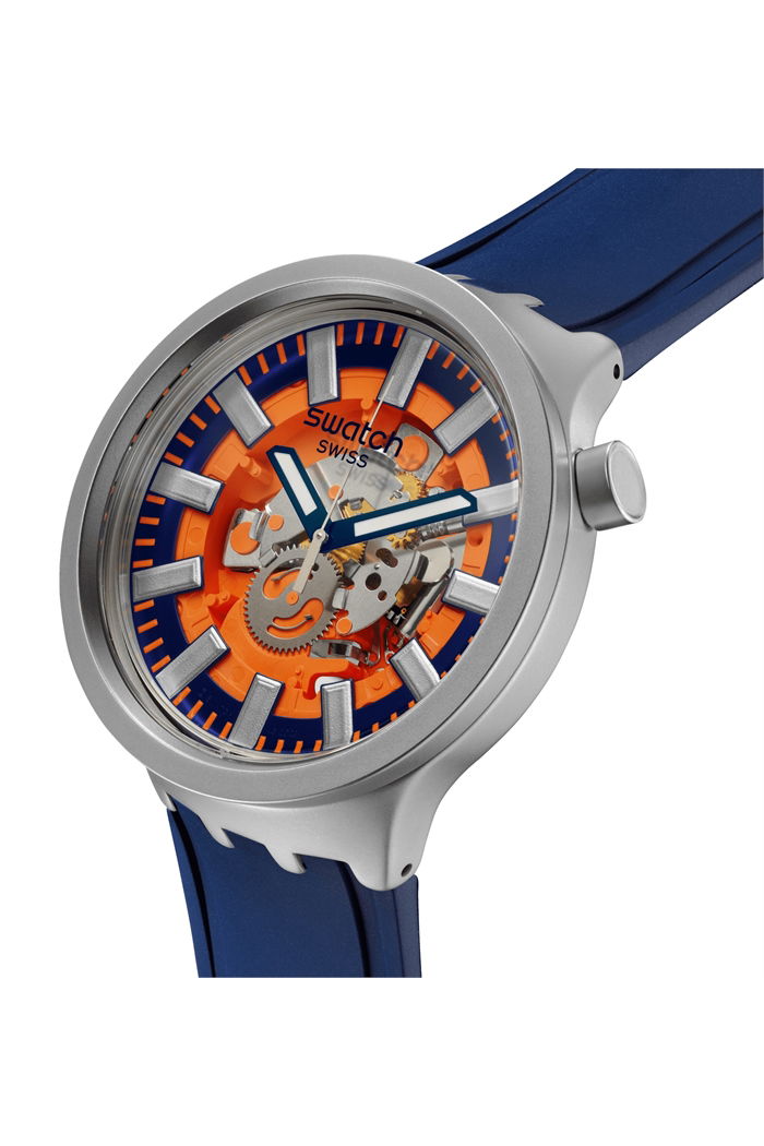 Swatch Sb07s114 Orange In The Works