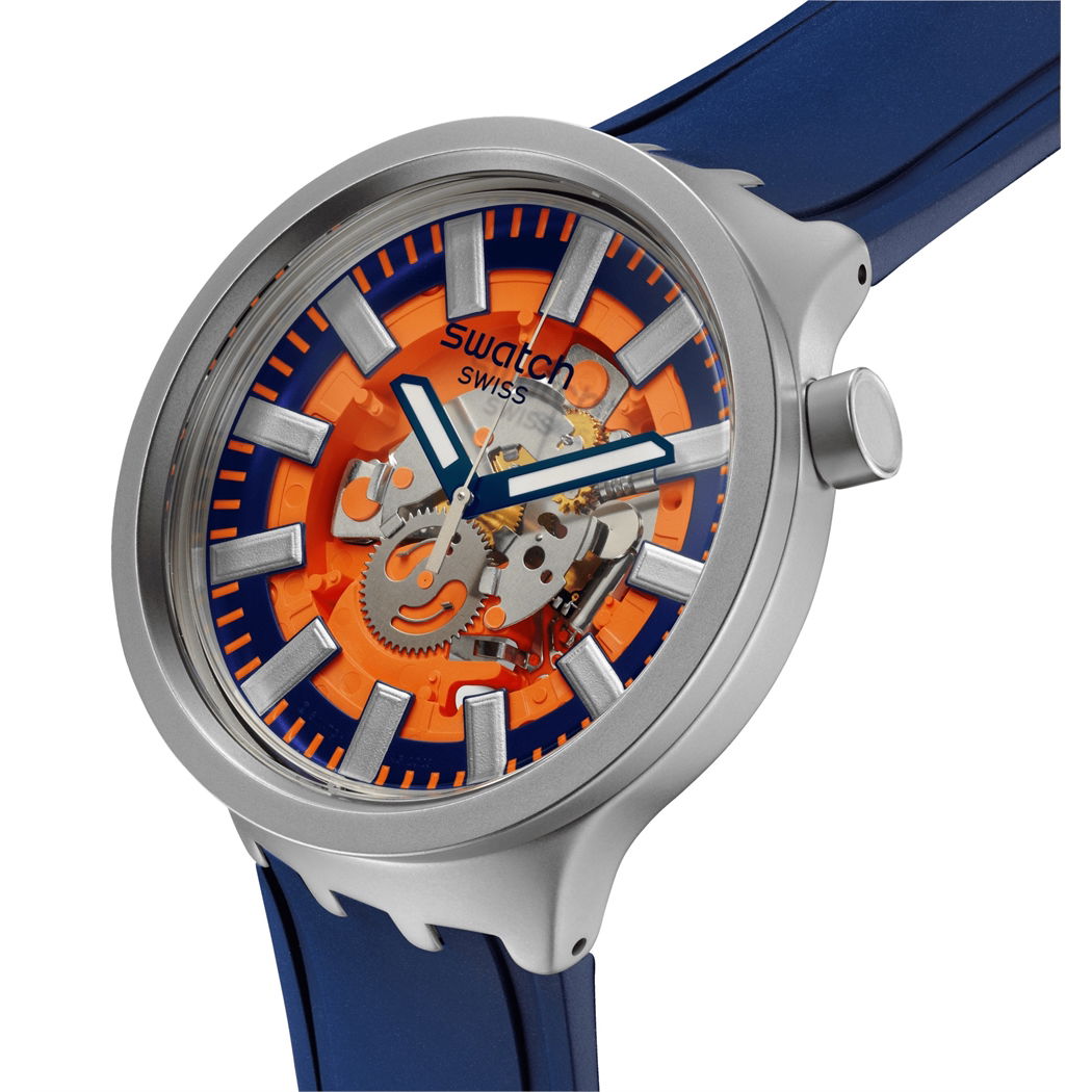 Swatch Sb07s114 Orange In The Works