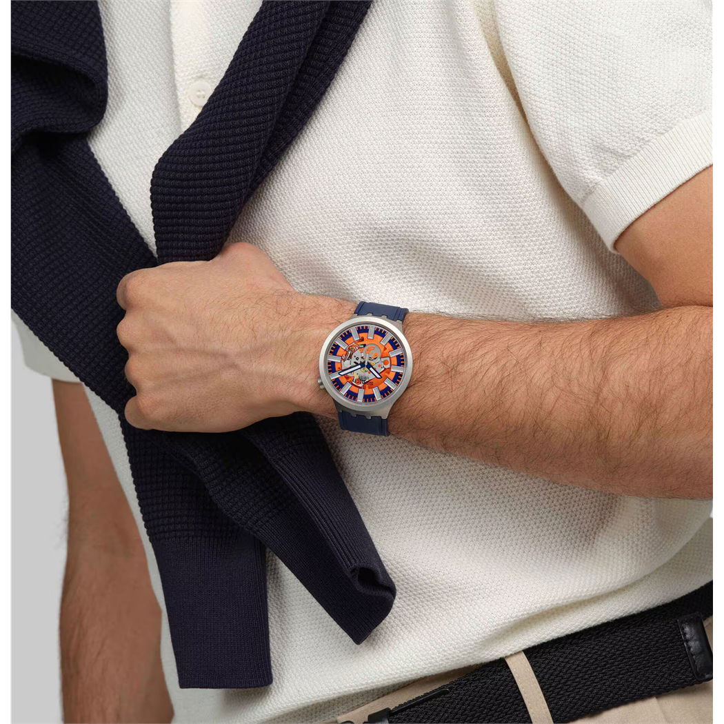 Swatch Sb07s114 Orange In The Works