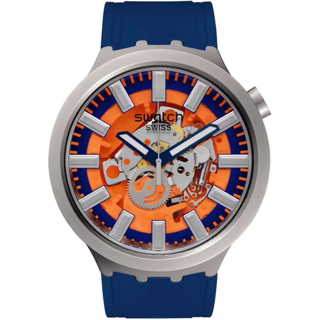 Swatch Sb07s114 Orange In The Works