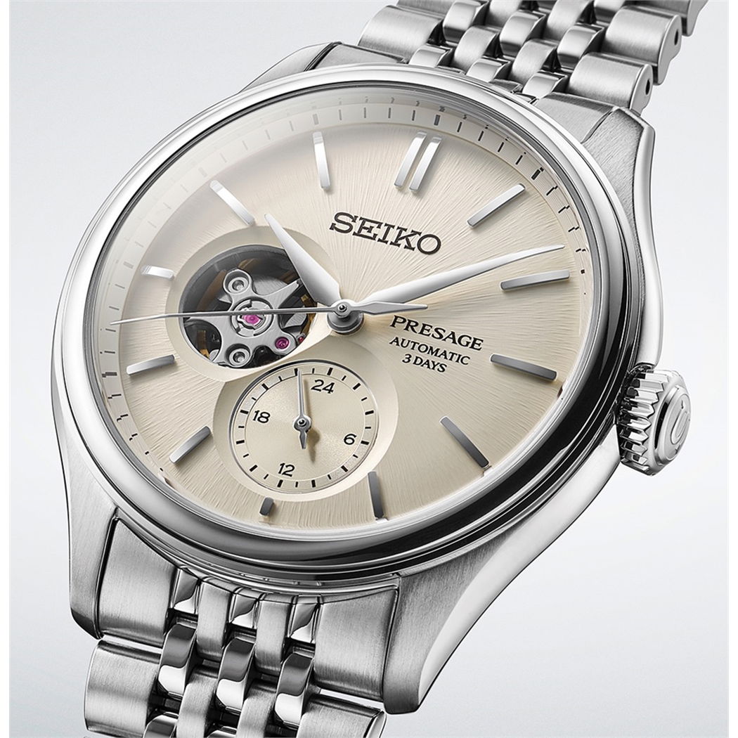 Seiko SPB469J Presage Classic Series Shiro-iro Open Heart Otomatik Erkek Kol Saati