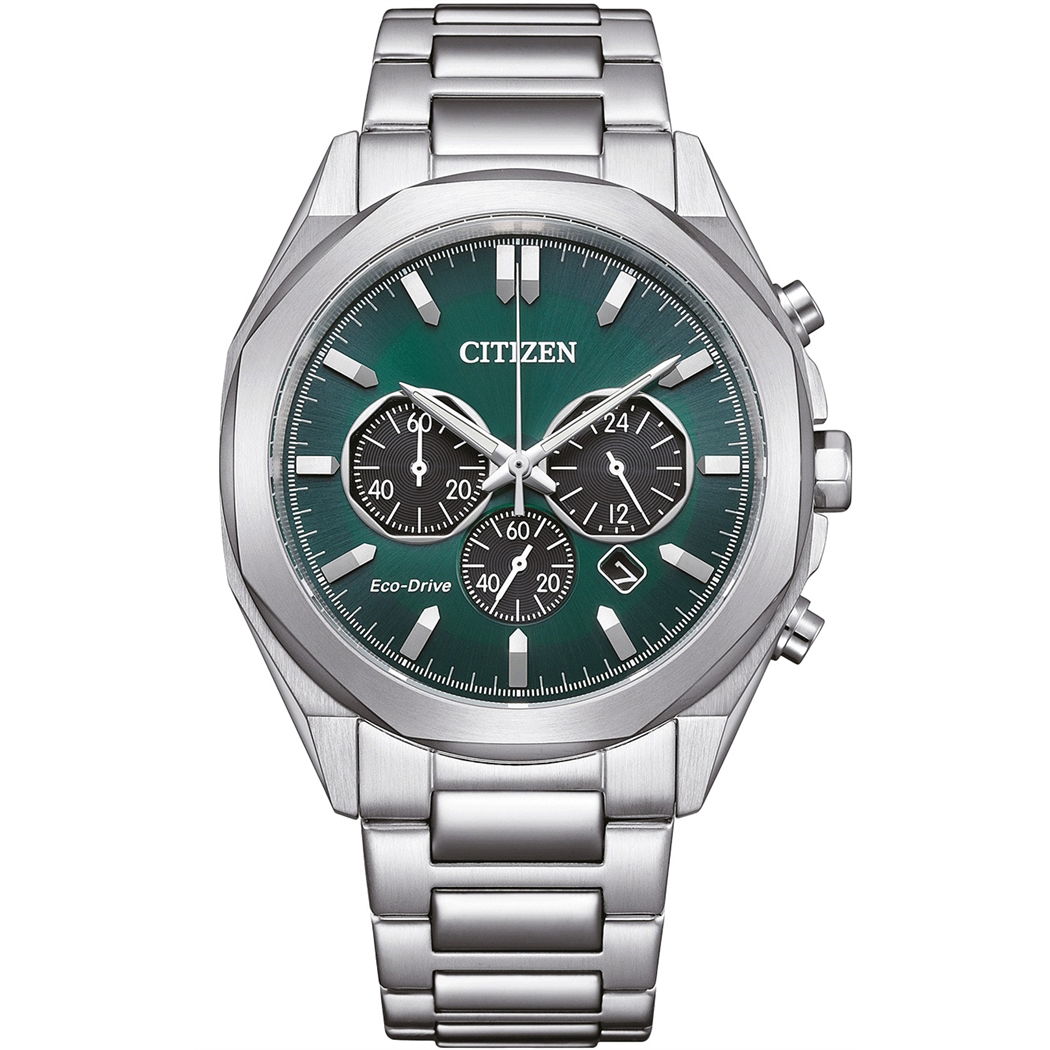 CITIZEN Eco-Drive H100 グリーン文字盤 Citizen Eco-Drive Chronograph Ca4590-81X Erkek Kol Saati | Gündüz Saat