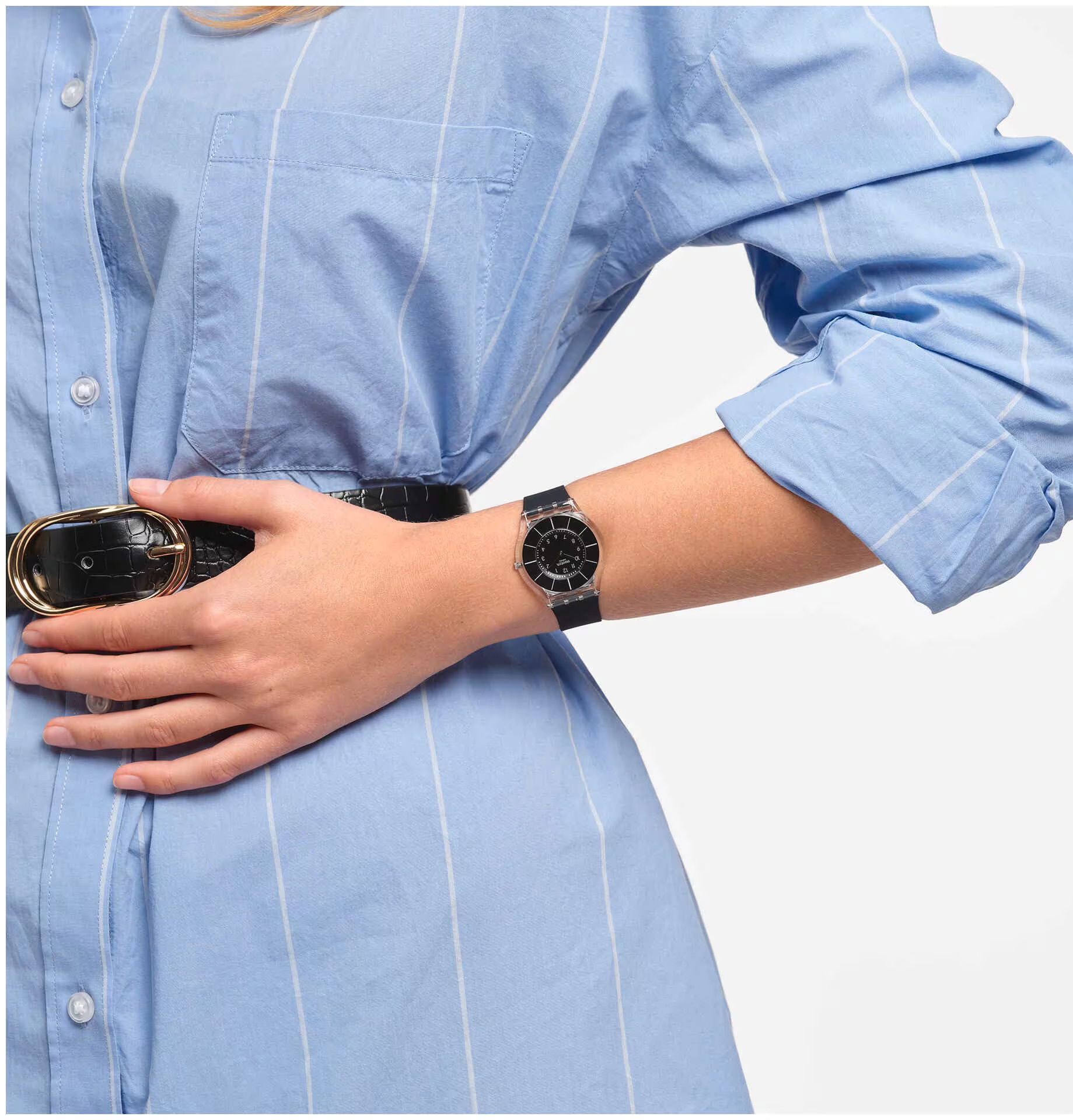 Swatch Ss08k103 Black Classiness Kadın Kol Saati