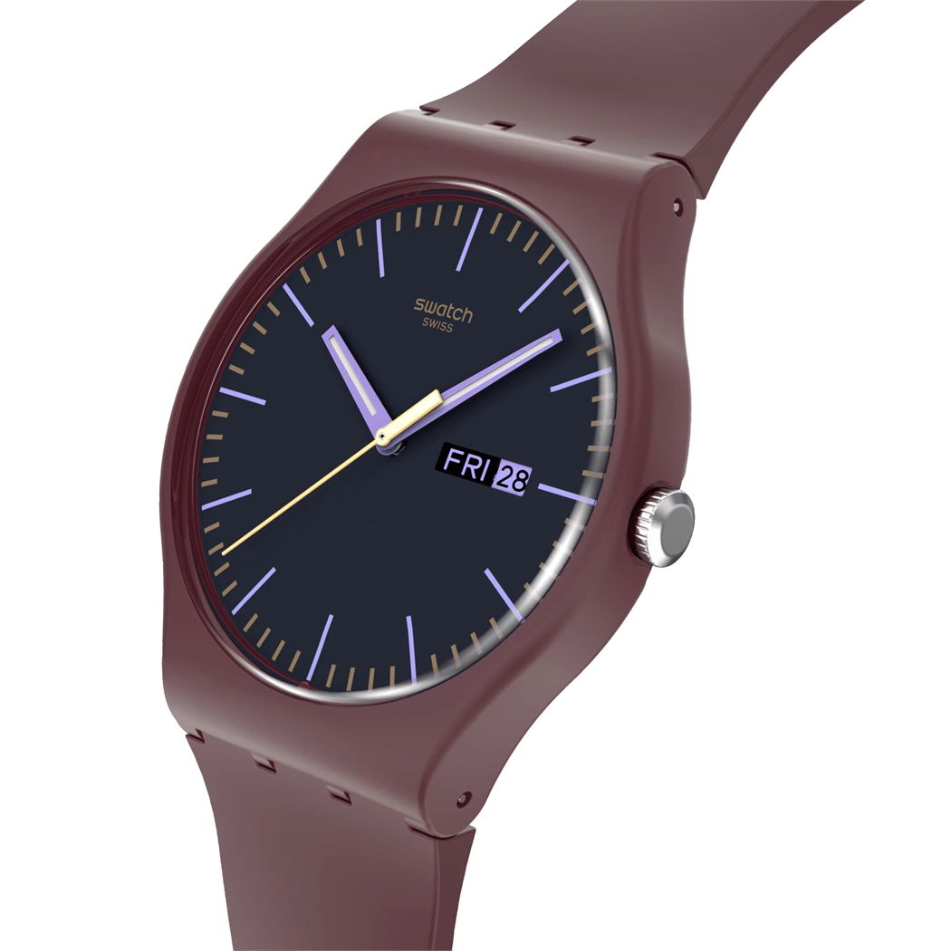 Swatch So29r707 Burgundy Berry Kol Saati