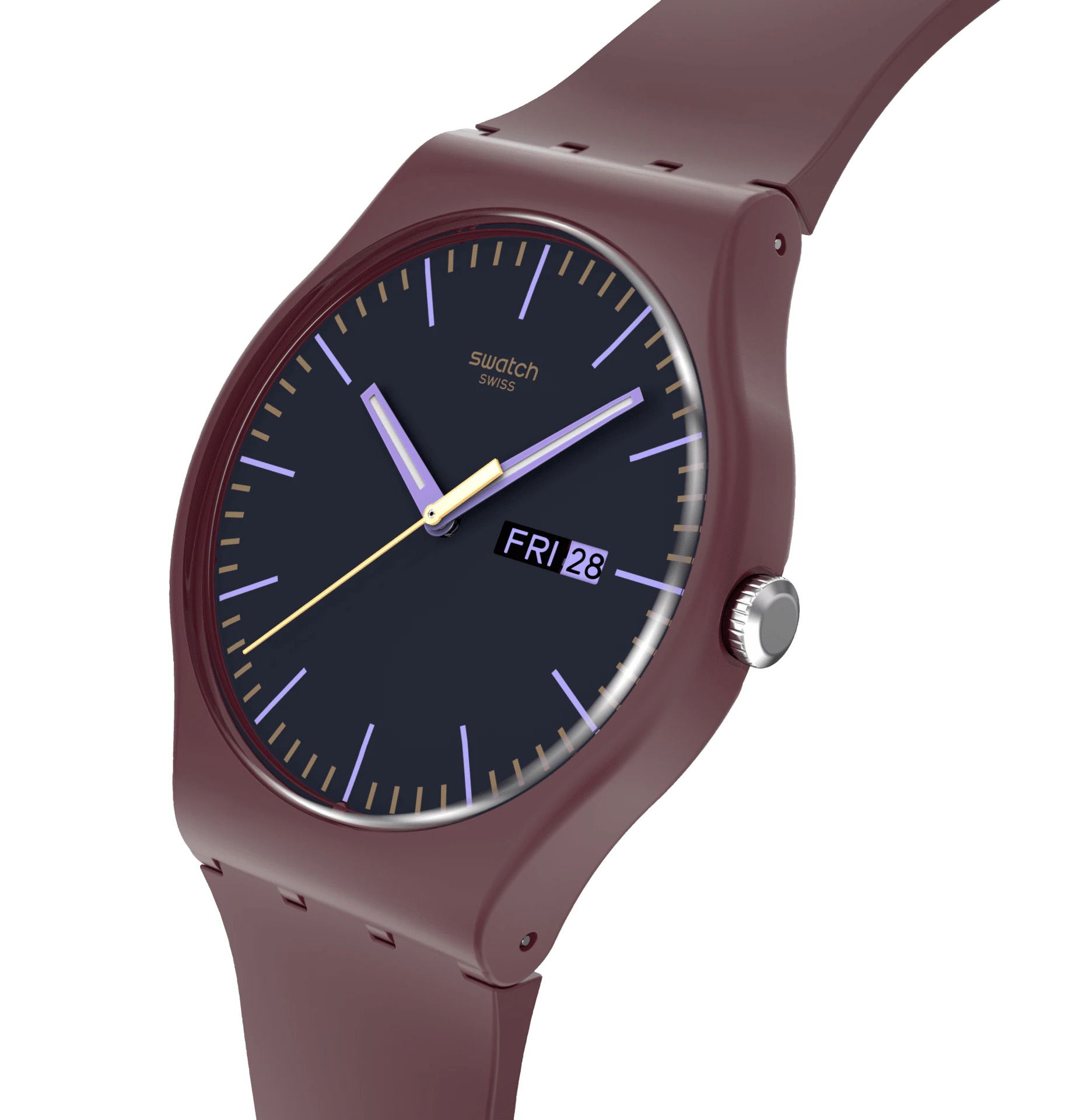 Swatch So29r707 Burgundy Berry Kol Saati