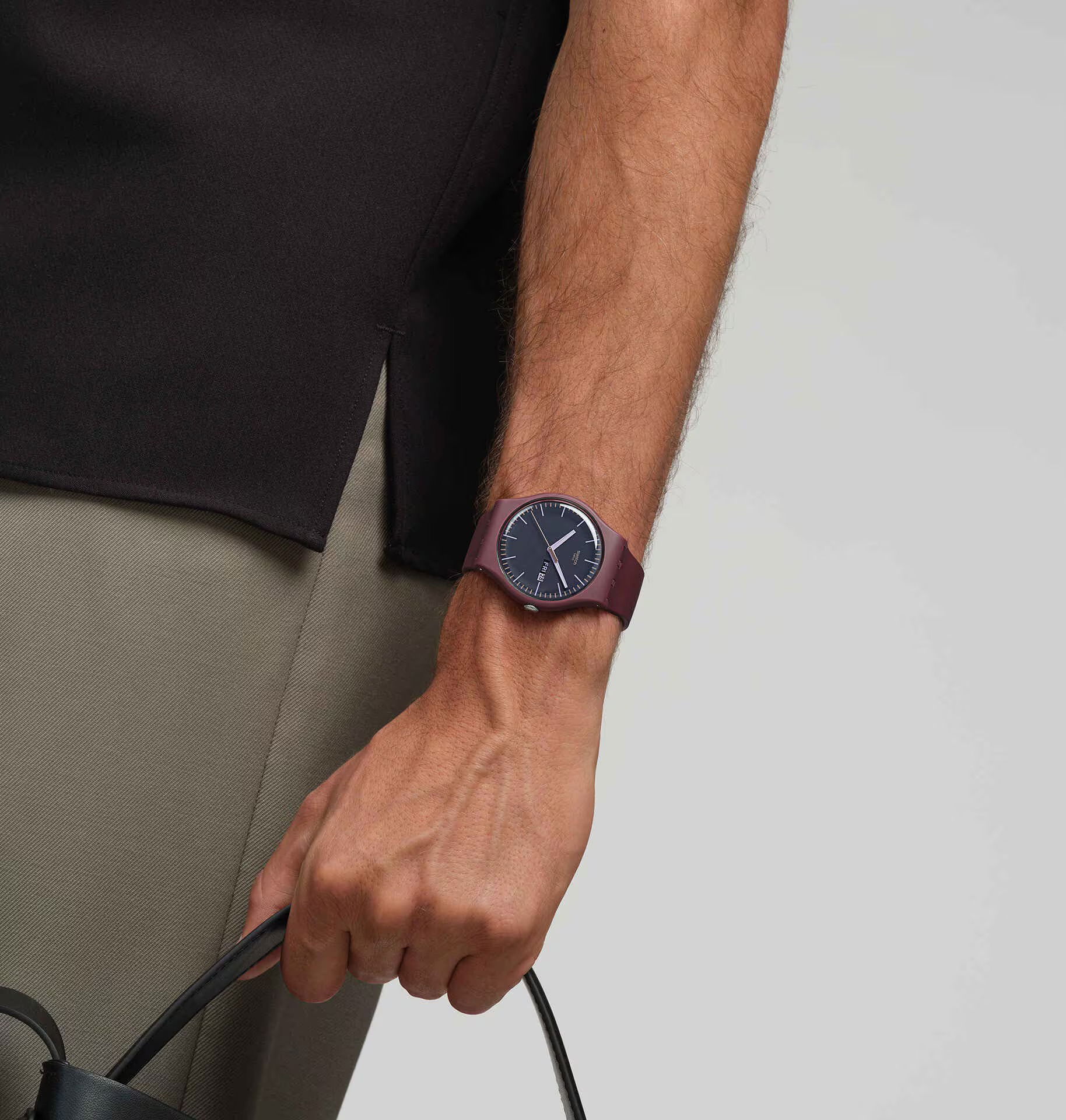 Swatch So29r707 Burgundy Berry Kol Saati